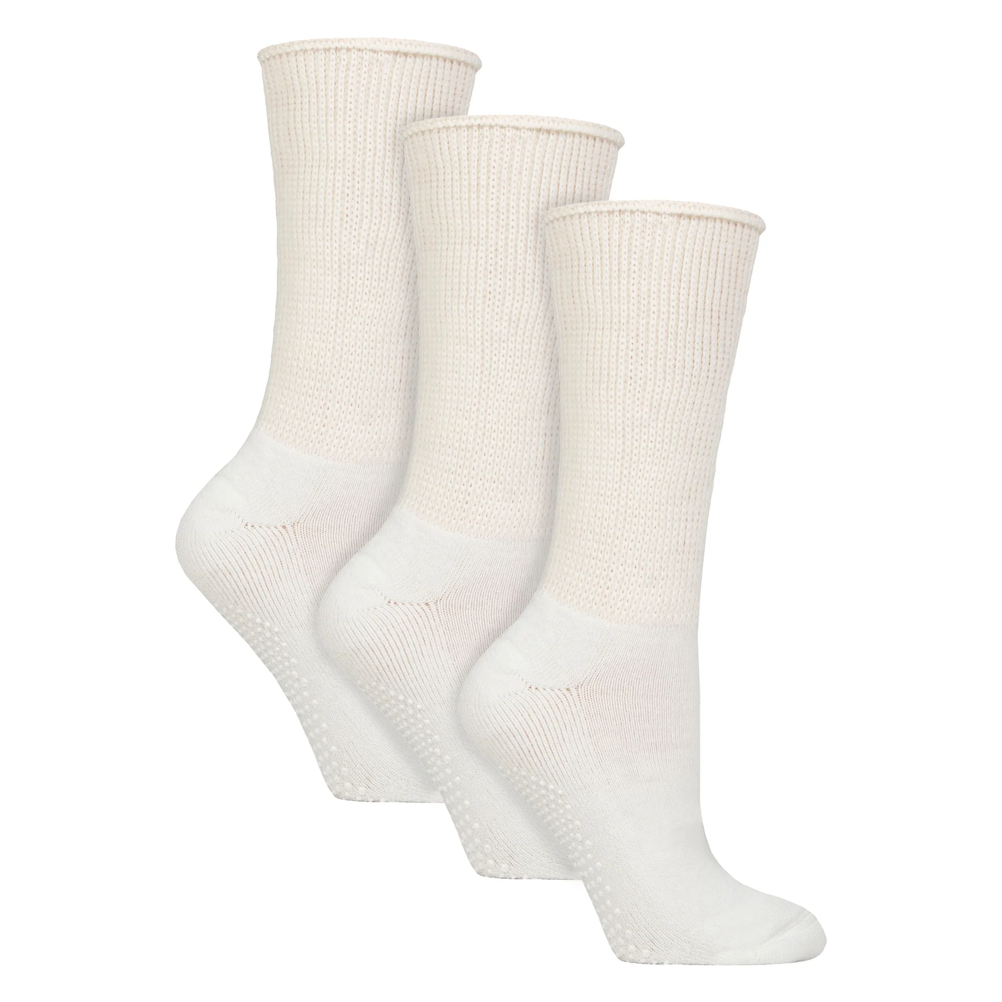3 Pairs Diabetic Socks with Grips | Extra Wide Non Slip Slipper Socks - Image 4