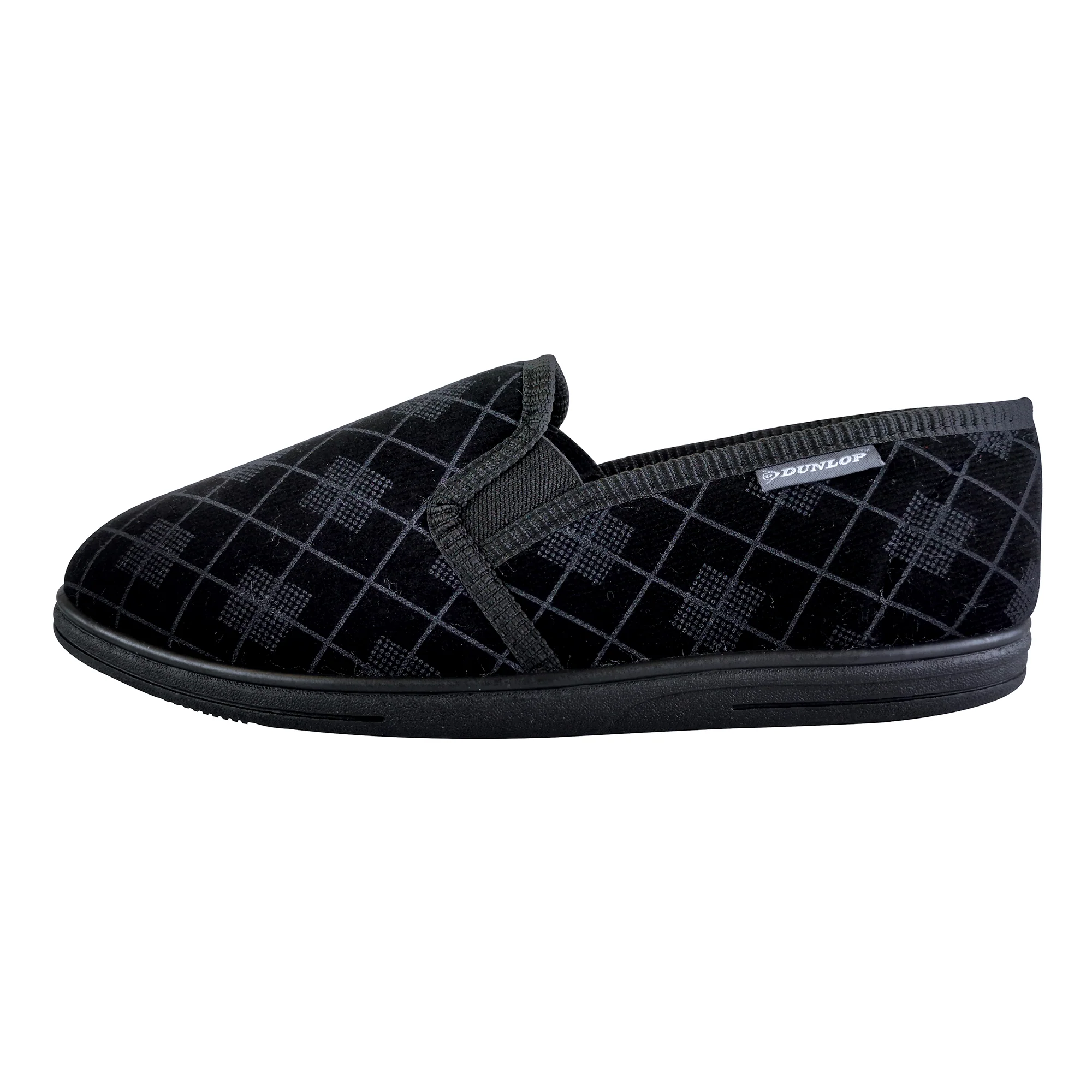 Mens Plush Fur Lined Memory Foam Plaid Checked Slippers (6 Sizes) - Image 3