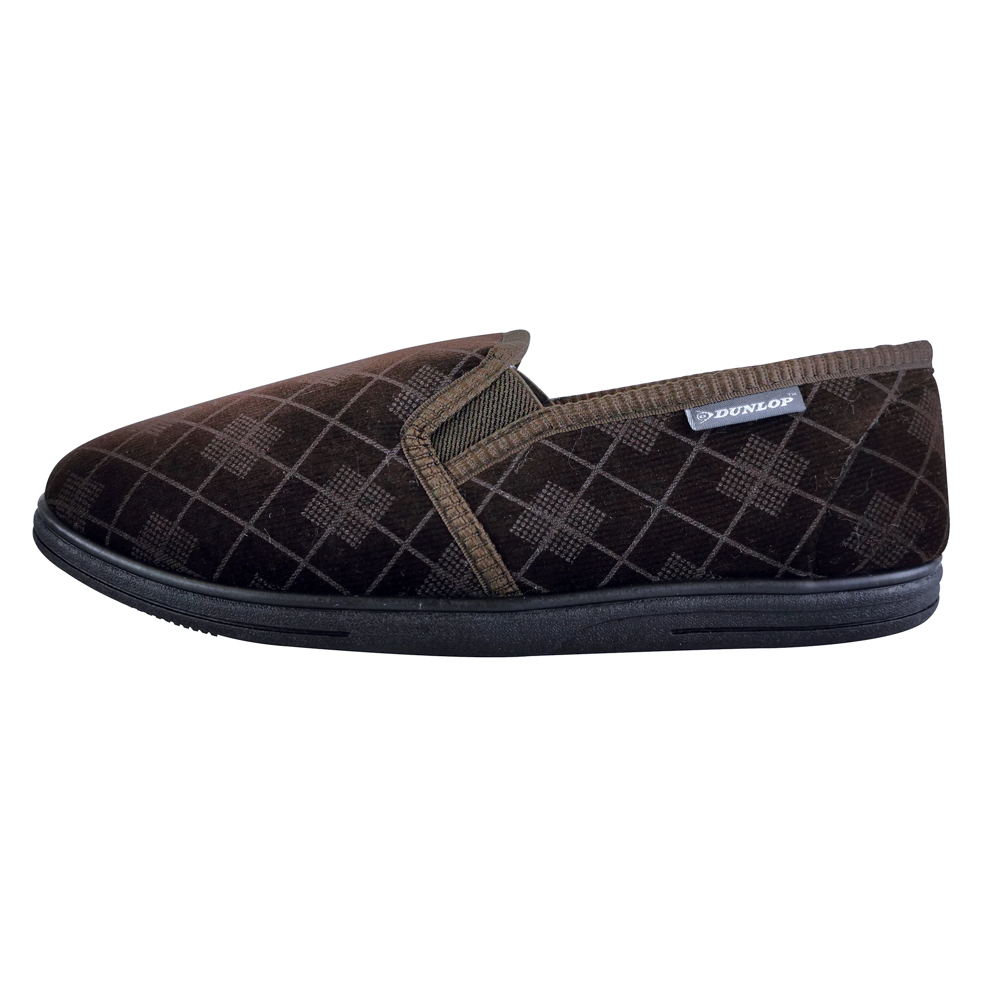 Mens Plush Fur Lined Memory Foam Plaid Checked Slippers (6 Sizes) - Image 7