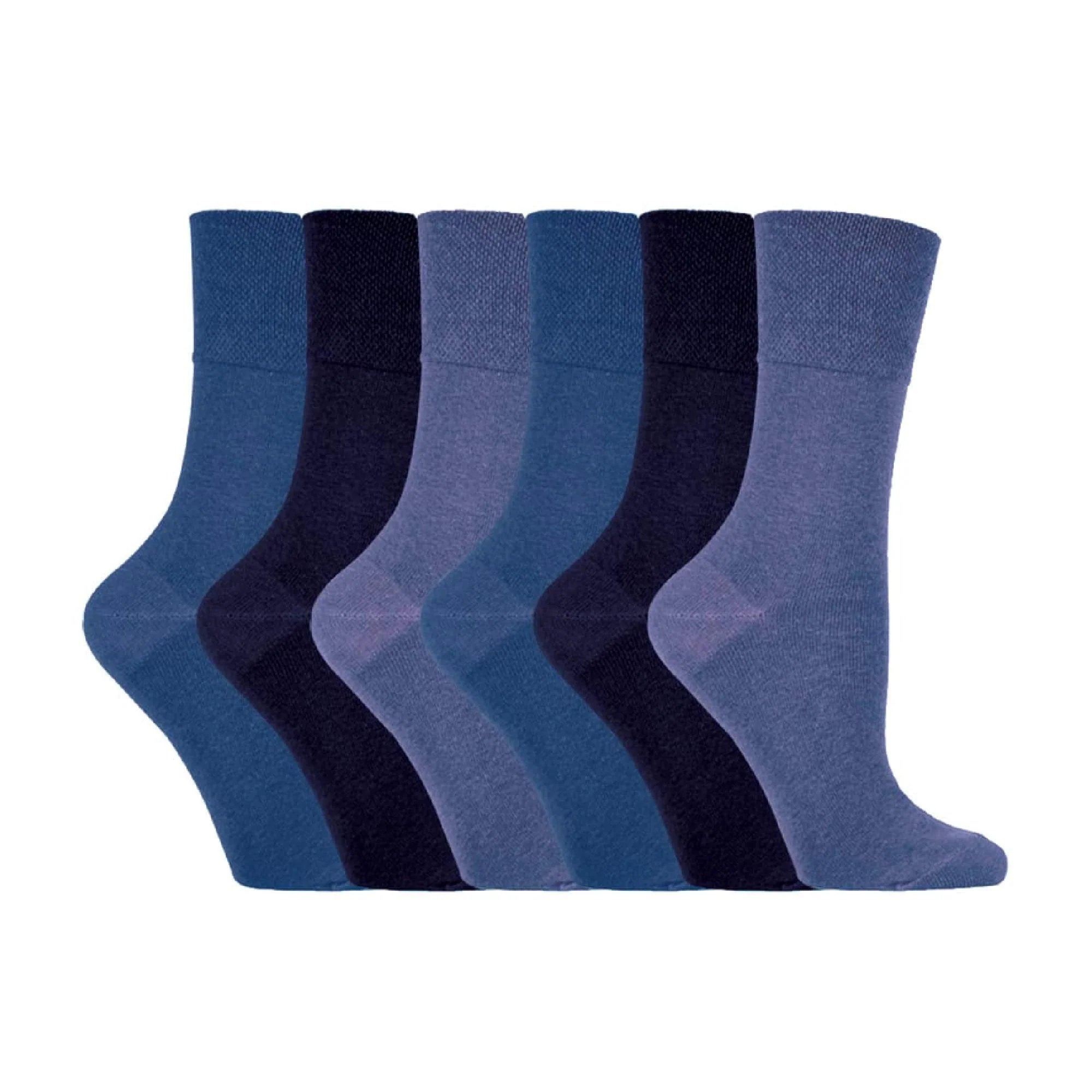 6 Pack Ladies Non Elastic Plain Coloured Cotton Socks - Image 17