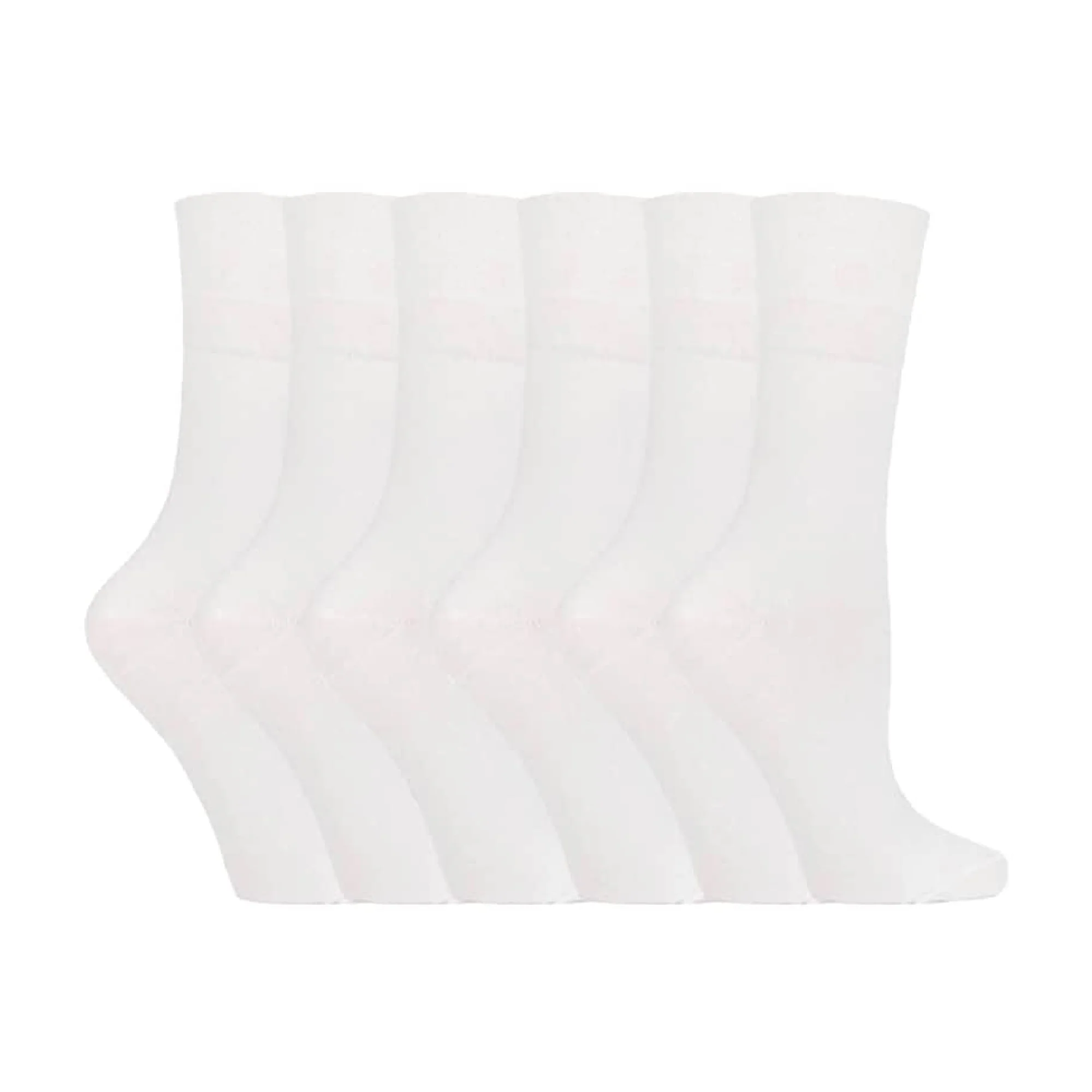 6 Pack Ladies Non Elastic Plain Coloured Cotton Socks - Image 25