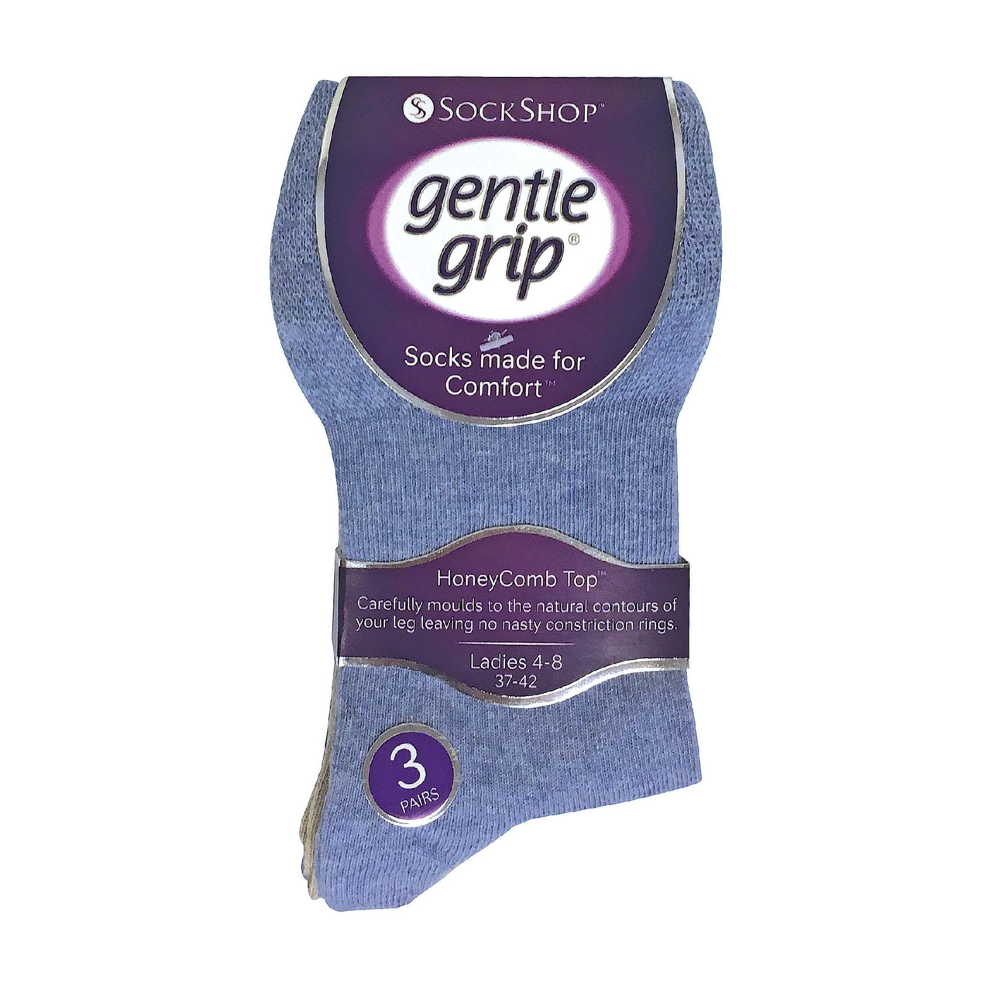 6 Pack Ladies Non Elastic Plain Coloured Cotton Socks - Image 34