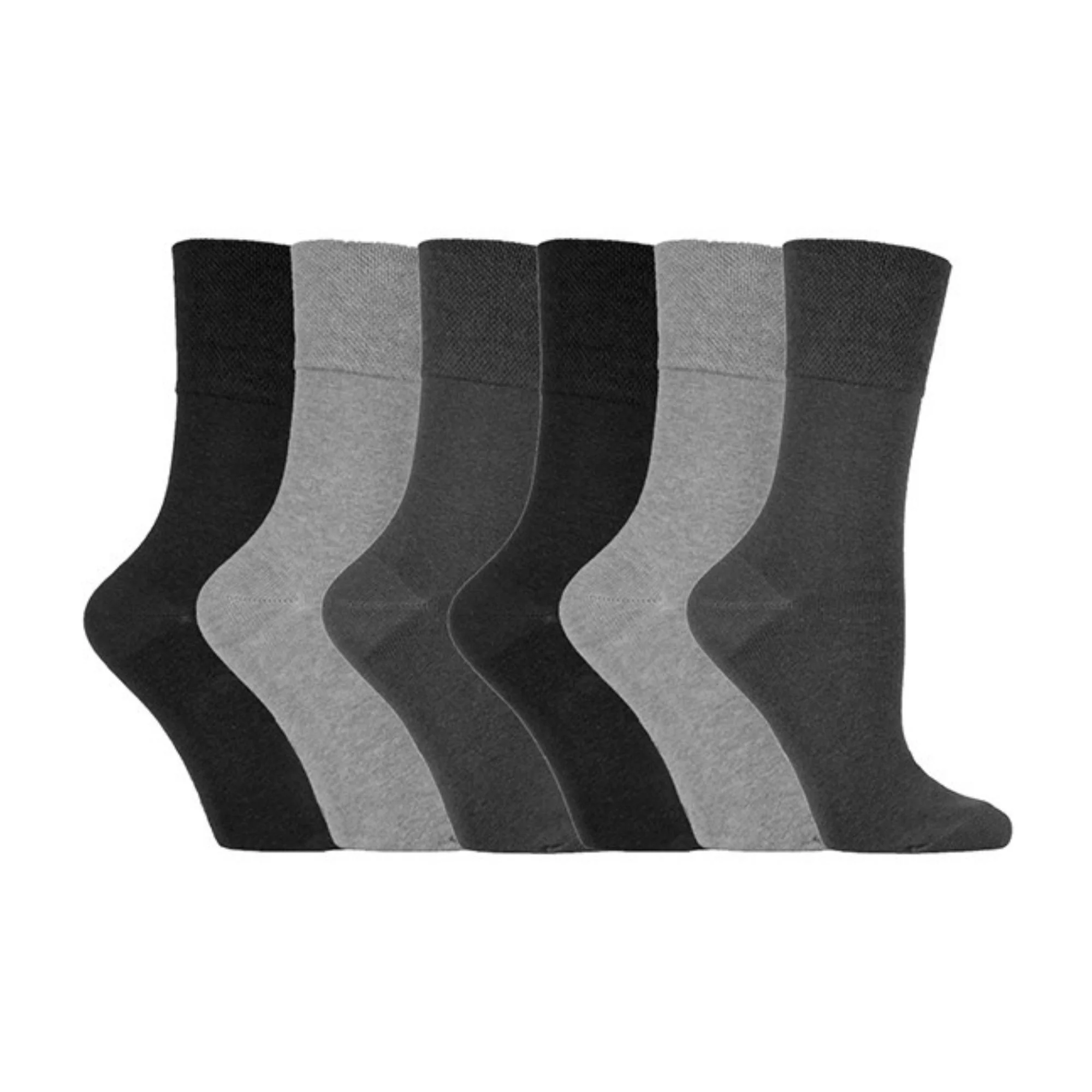 6 Pack Ladies Non Elastic Plain Coloured Cotton Socks - Image 9