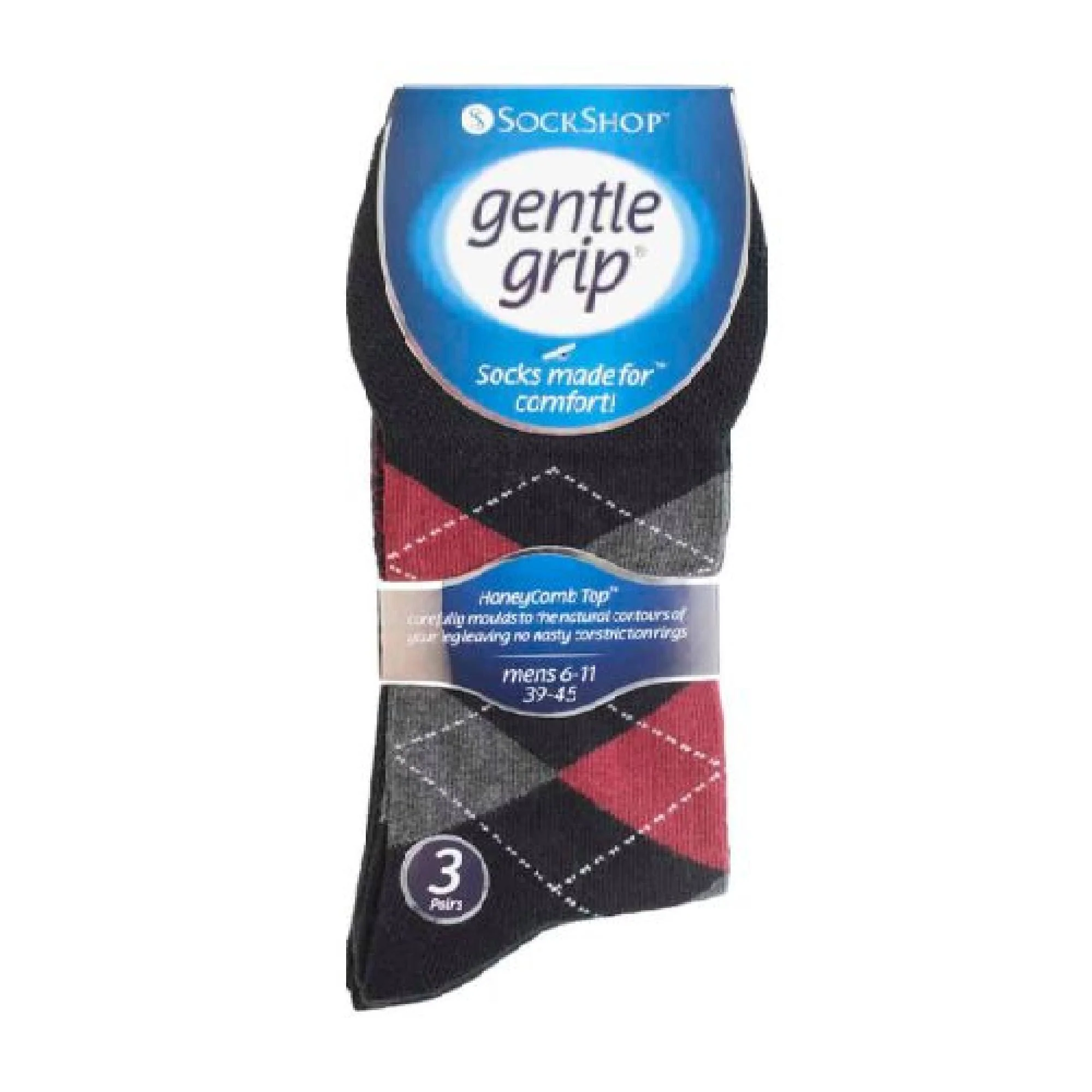 6 Pack Mens Non Elastic Argyle Cotton Socks - Image 10