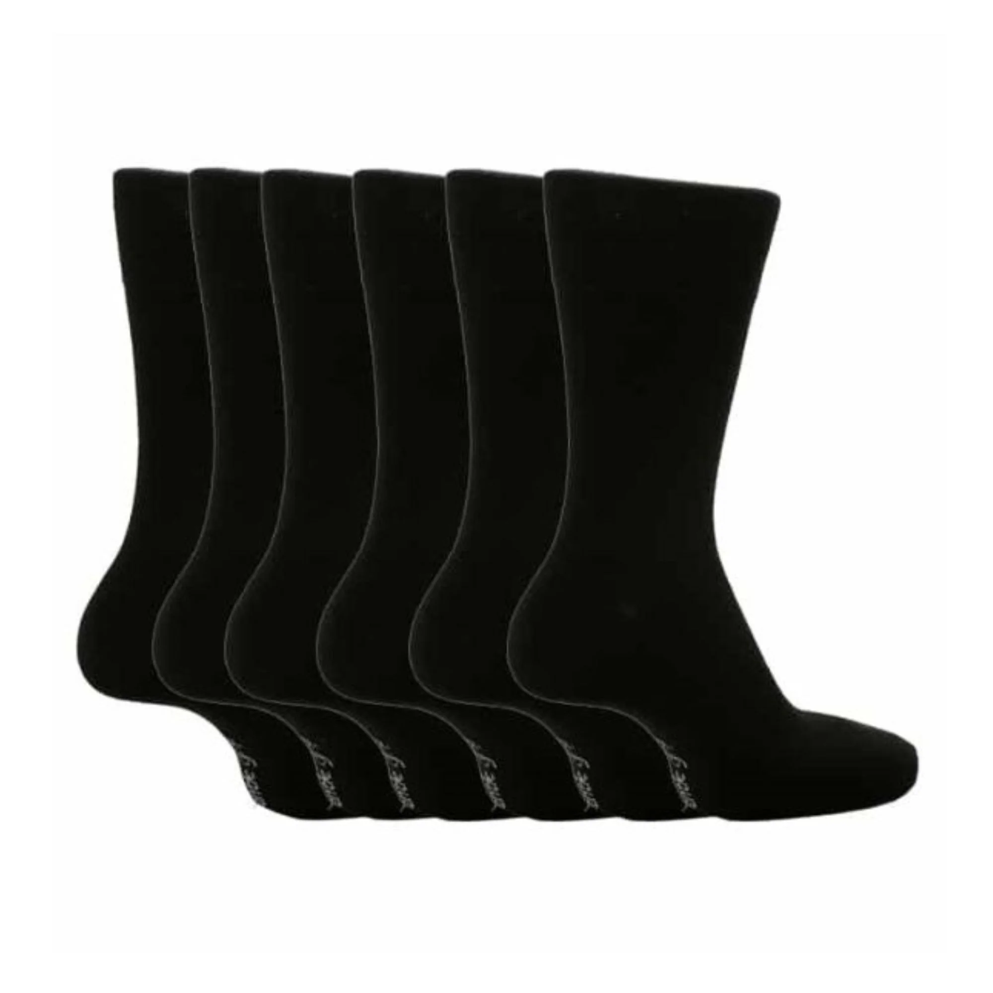 6 Pack Mens Loose Top Plain Coloured Cotton Socks - Image 17