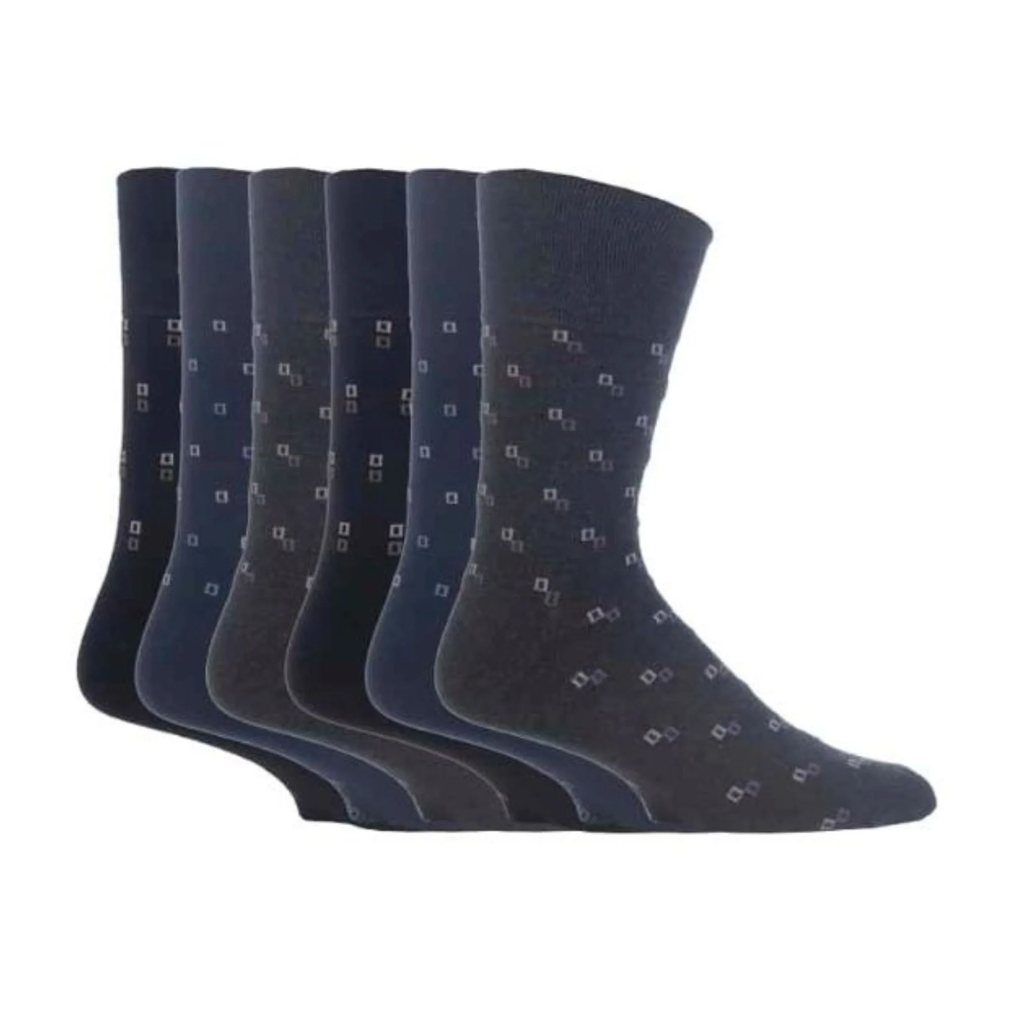 6 Pack Mens Non Elastic Patterned Bigfoot Cotton Socks 12-14 UK - Image 13