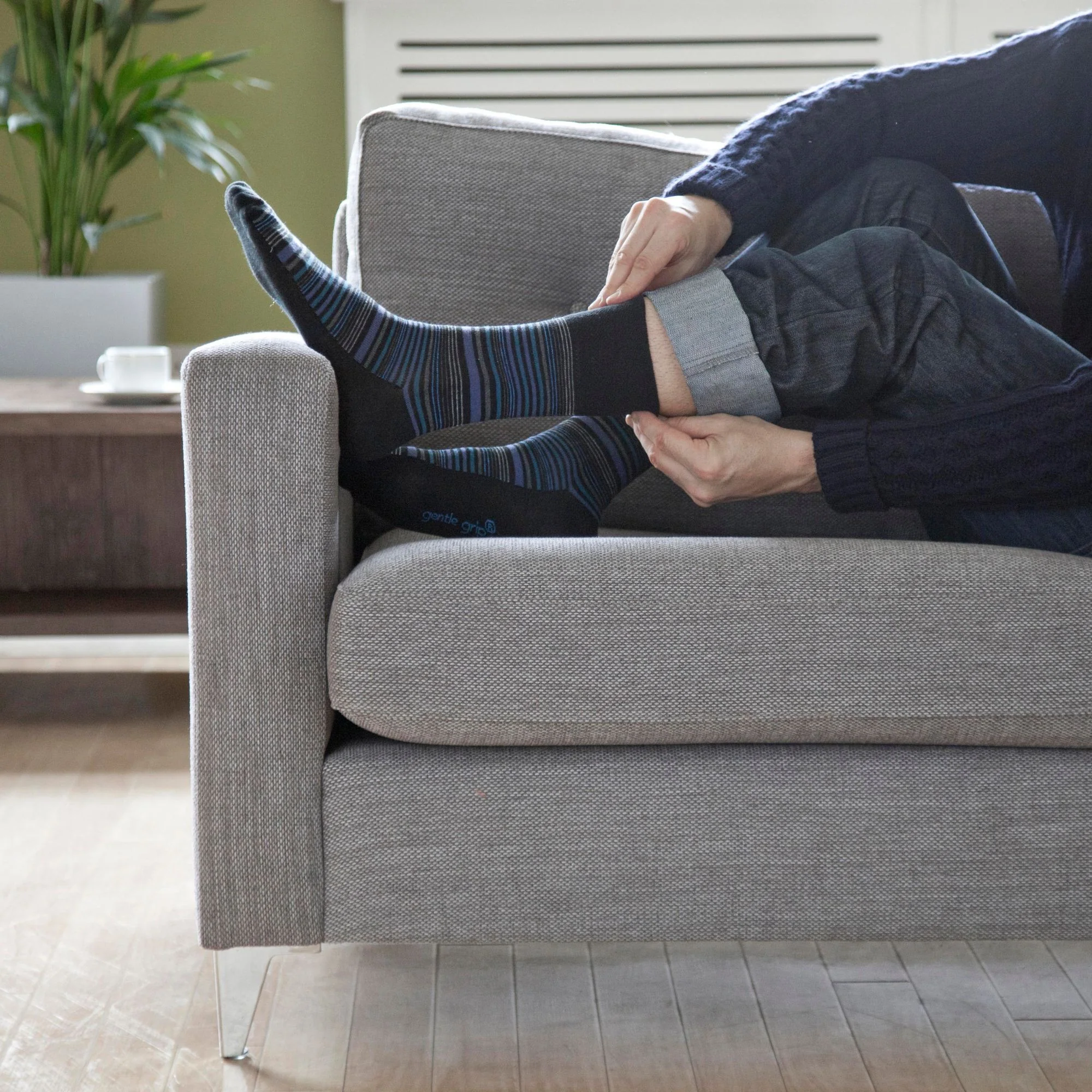 6 Pack Mens Non Elastic Patterned Bigfoot Cotton Socks 12-14 UK - Image 27