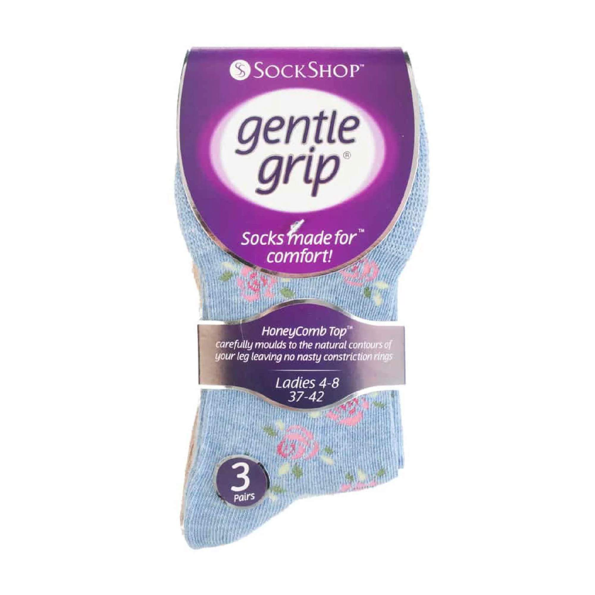 6 Pack Ladies Non Elastic Floral Patterned Cotton Socks - Image 14