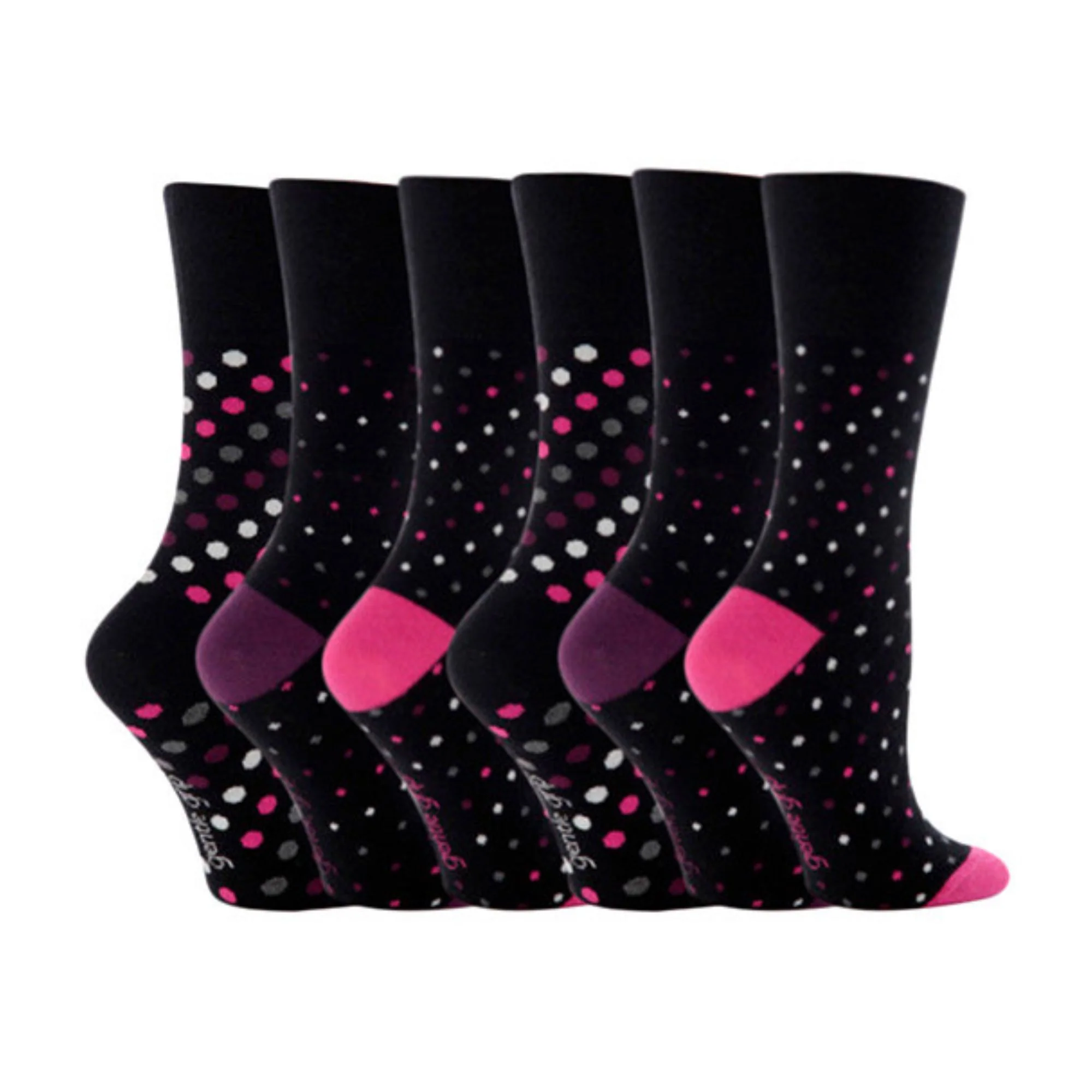 6 Pack Ladies Non Elastic Patterned Cotton Socks for Poor Circulation - Image 5