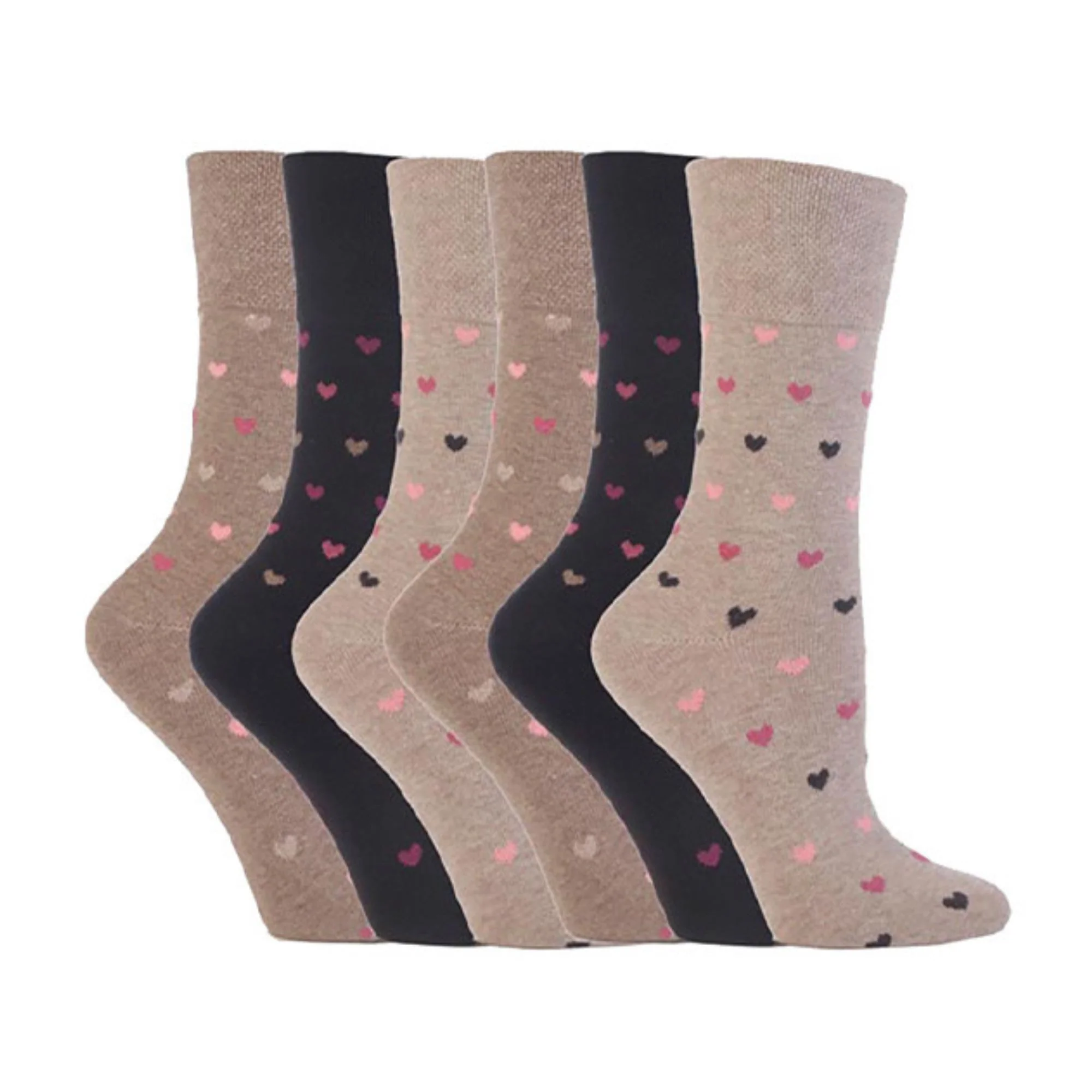 6 Pack Ladies Non Elastic Patterned Cotton Socks for Poor Circulation - Image 9