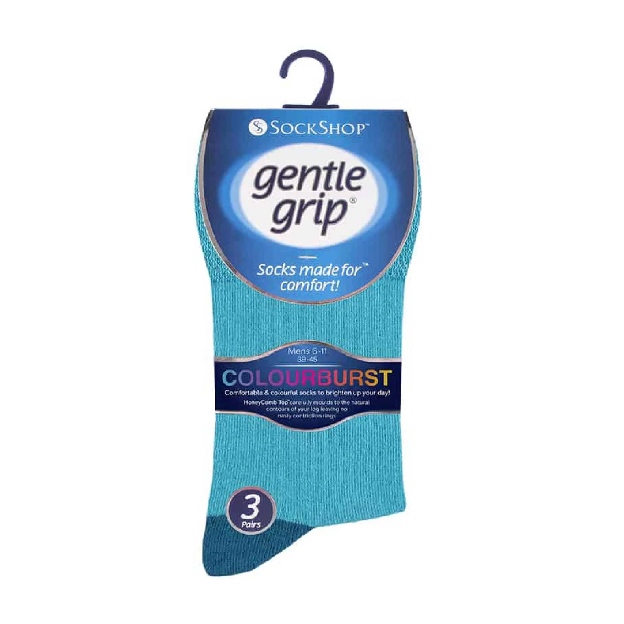 6 Pack Mens Bright Coloured Non Elastic Cotton Socks - Image 10