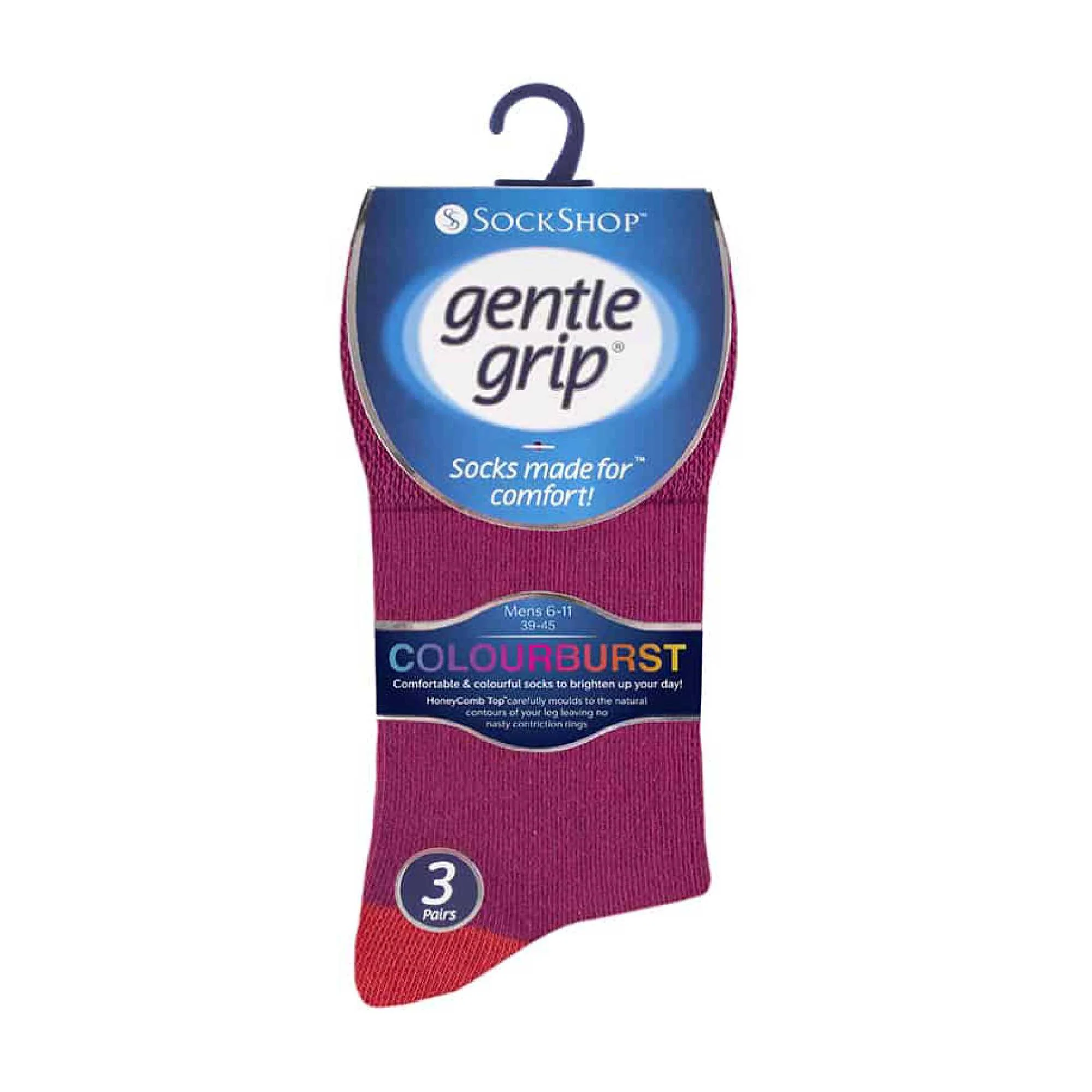 6 Pack Mens Bright Coloured Non Elastic Cotton Socks - Image 14