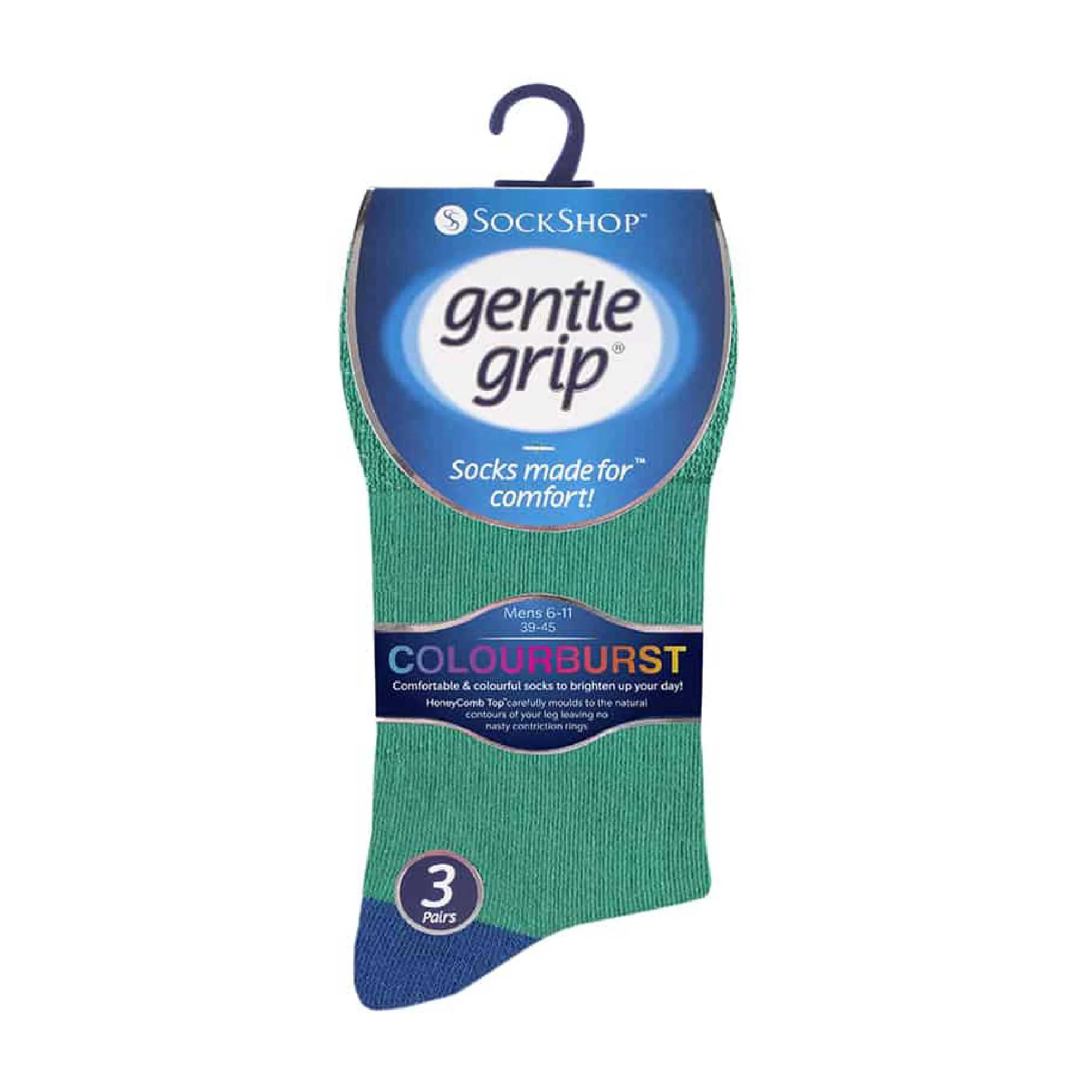 6 Pack Mens Bright Coloured Non Elastic Cotton Socks - Image 6