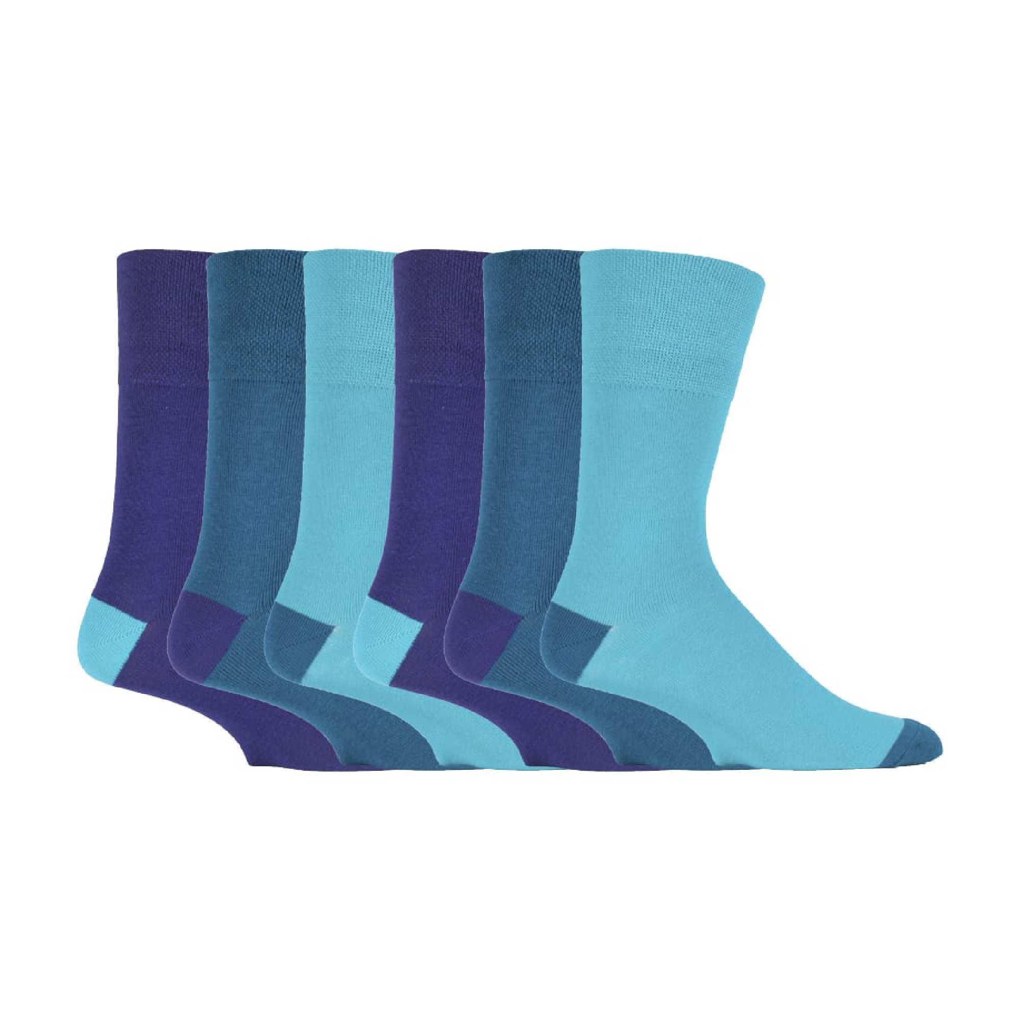 6 Pack Mens Bright Coloured Non Elastic Cotton Socks - Image 9
