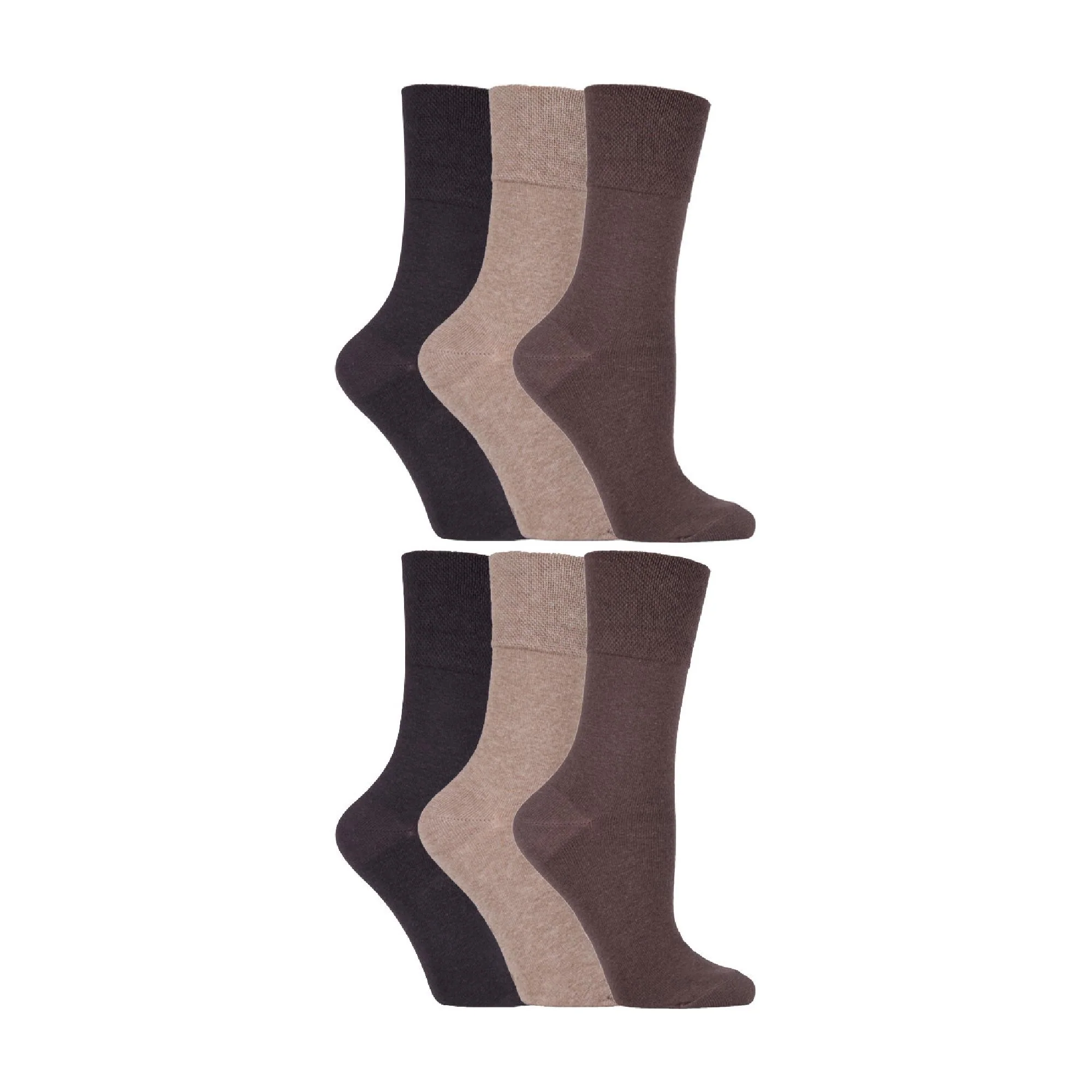 6 Pack Ladies Non Elastic Soft Top Cotton Diabetic Socks - Image 13