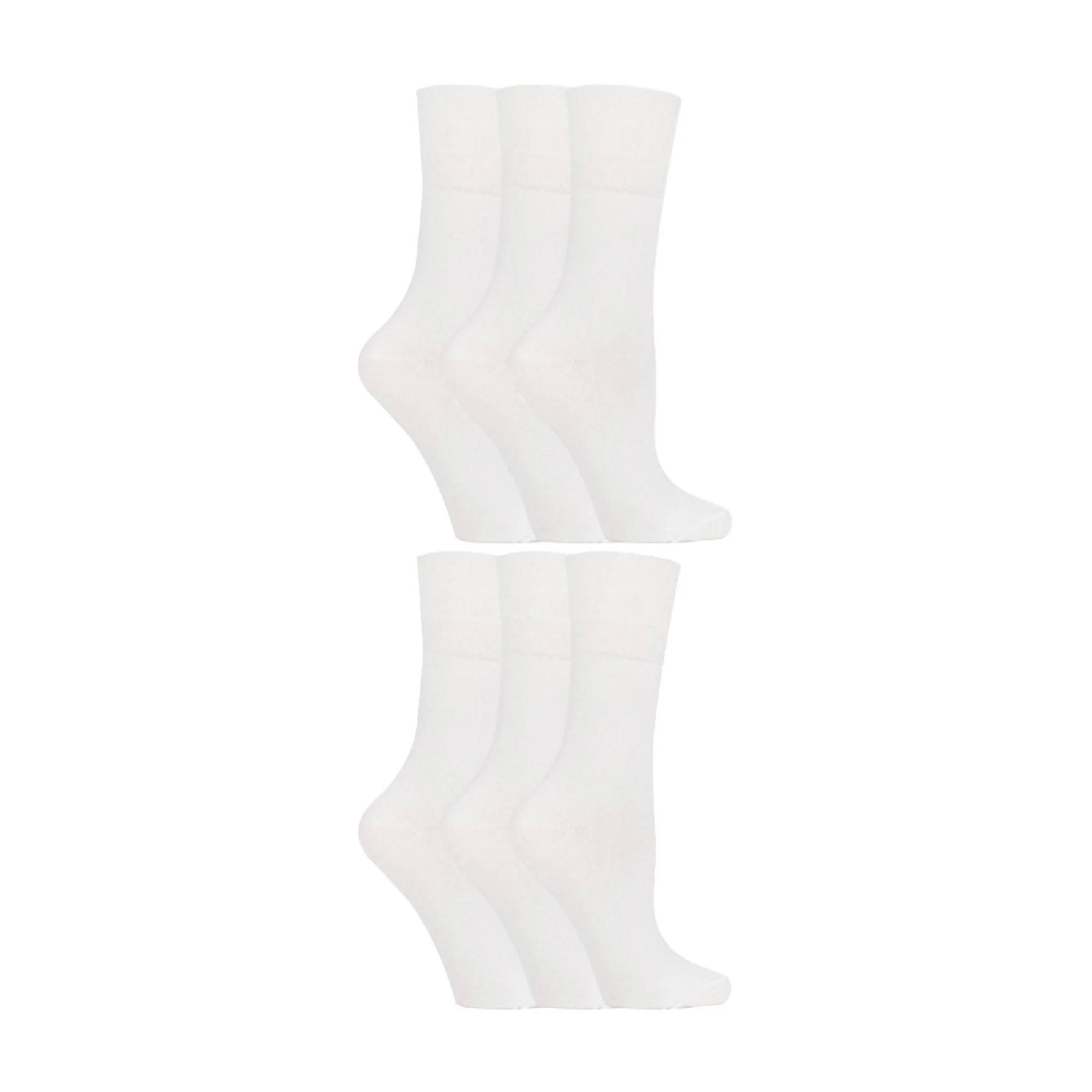 6 Pack Ladies Non Elastic Soft Top Cotton Diabetic Socks - Image 33