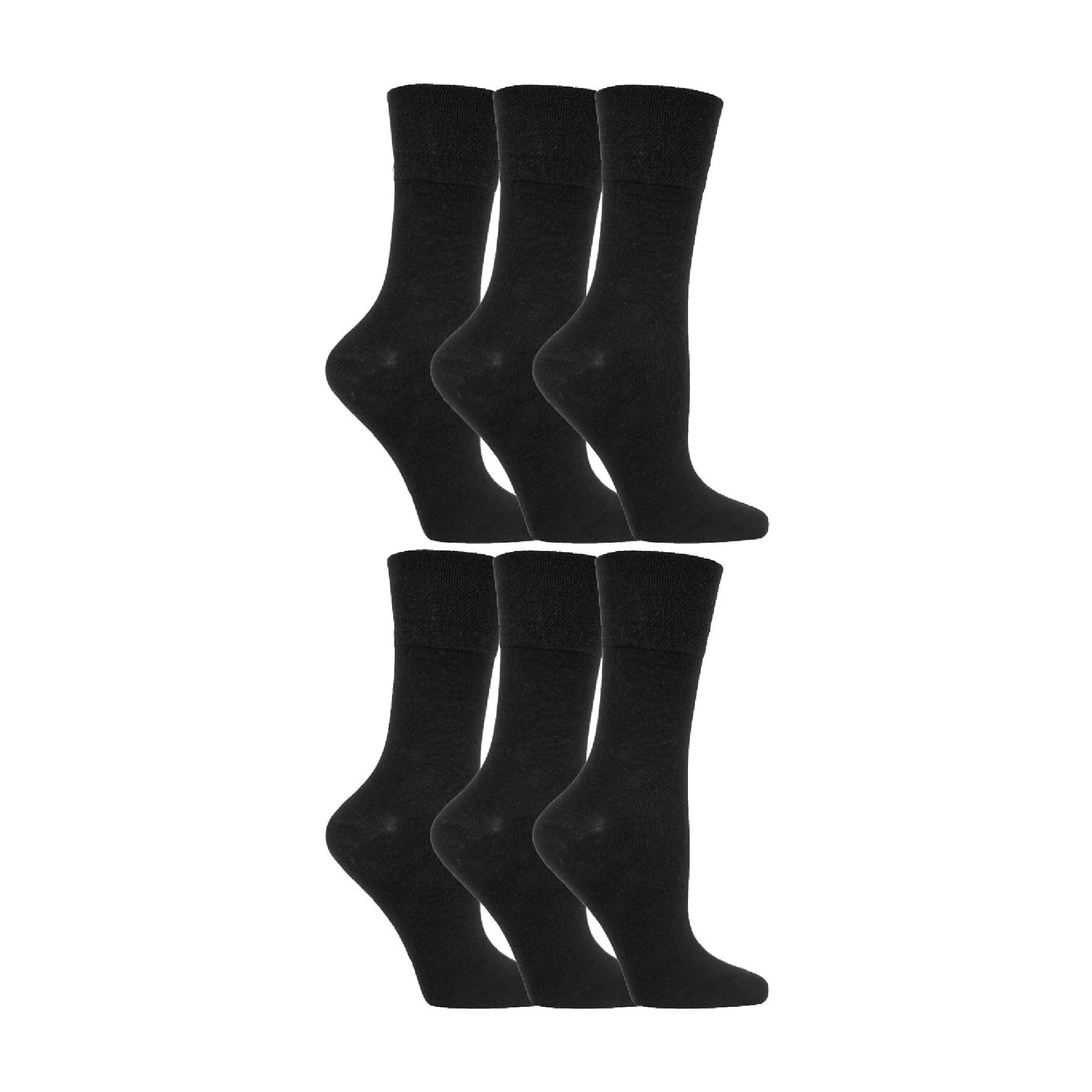 6 Pack Ladies Non Elastic Soft Top Cotton Diabetic Socks - Image 5