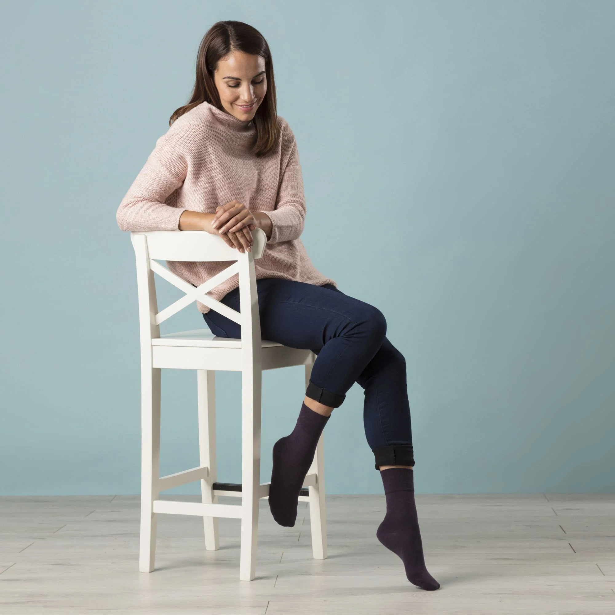 6 Pack Ladies Non Elastic Soft Top Cotton Diabetic Socks - Image 8