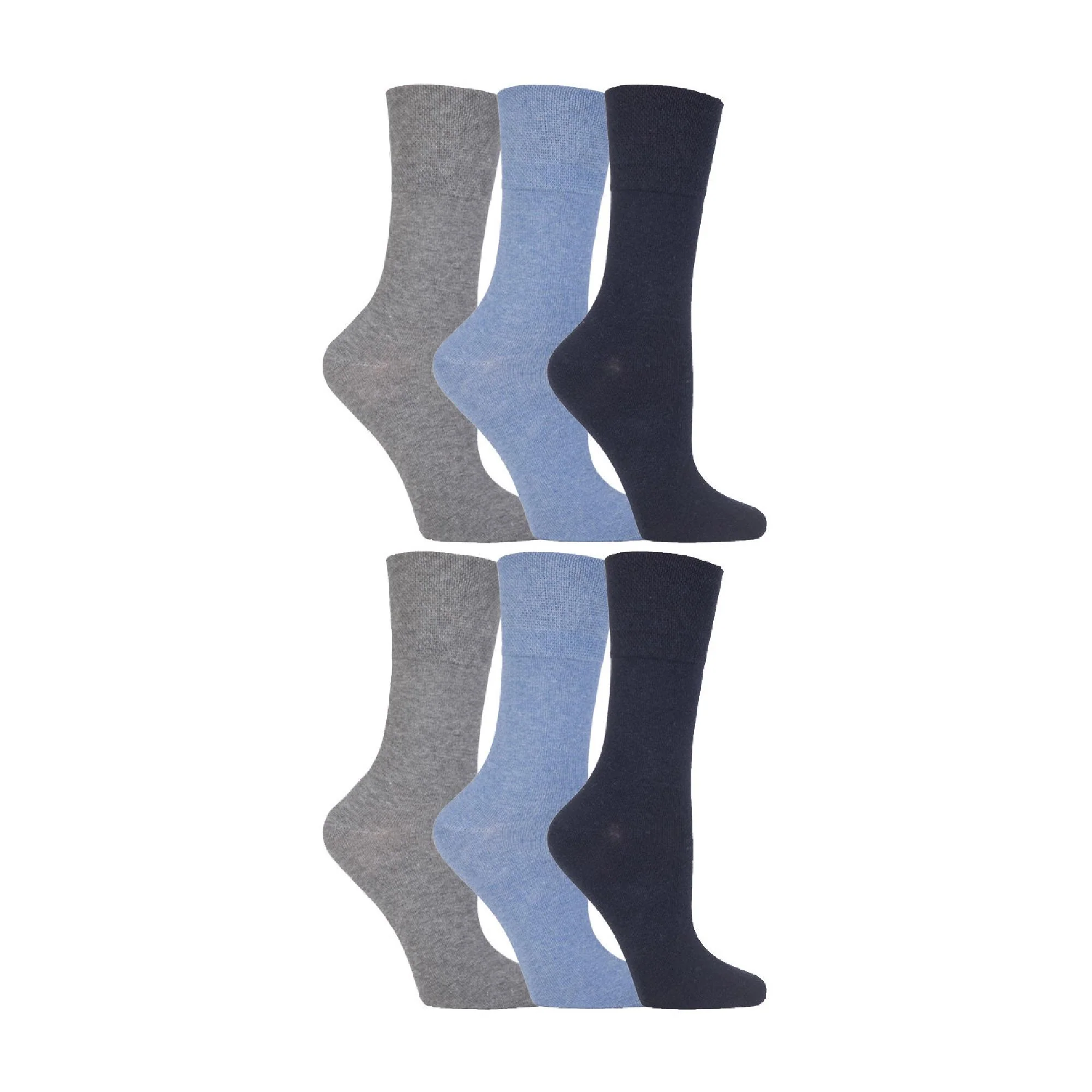 6 Pack Ladies Non Elastic Soft Top Cotton Diabetic Socks - Image 9