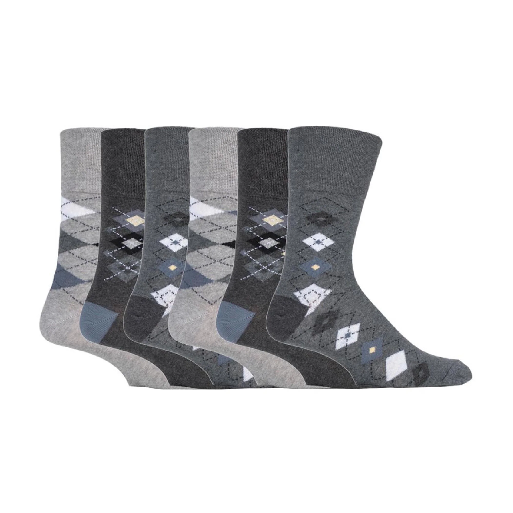6 Pack Mens Non Elastic HoneyComb Cotton Socks - Image 21