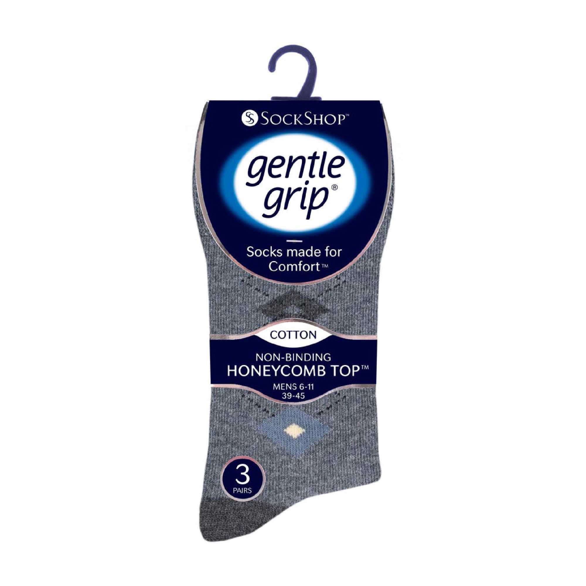 6 Pack Mens Non Elastic HoneyComb Cotton Socks - Image 22