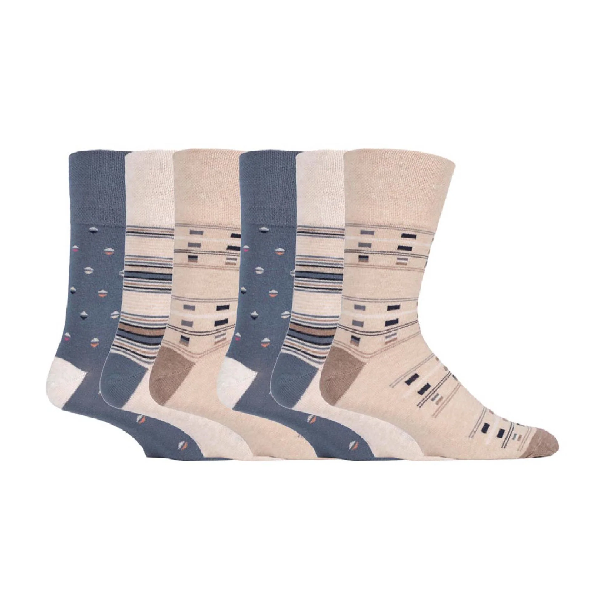 6 Pack Mens Non Elastic HoneyComb Cotton Socks - Image 25