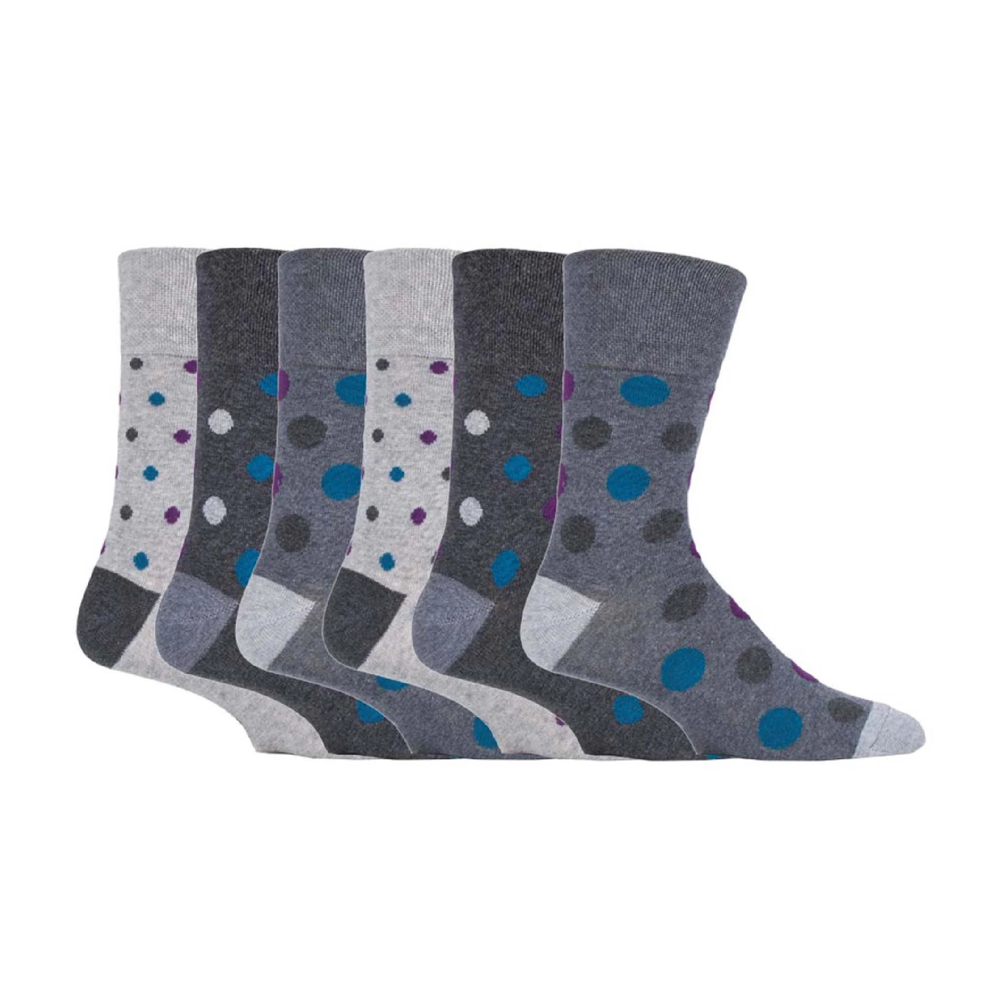 6 Pack Mens Non Elastic HoneyComb Cotton Socks - Image 53