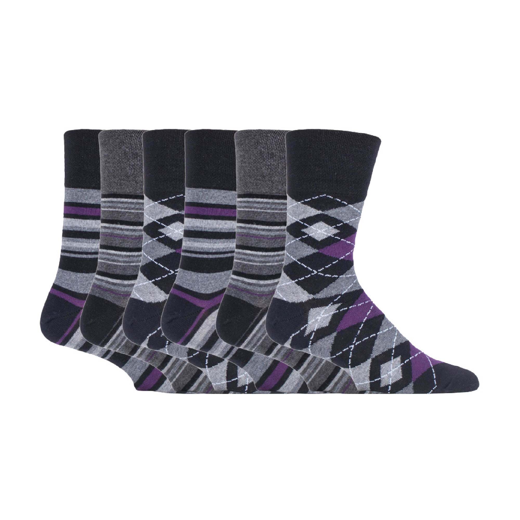 6 Pack Mens Non Elastic HoneyComb Cotton Socks - Image 69