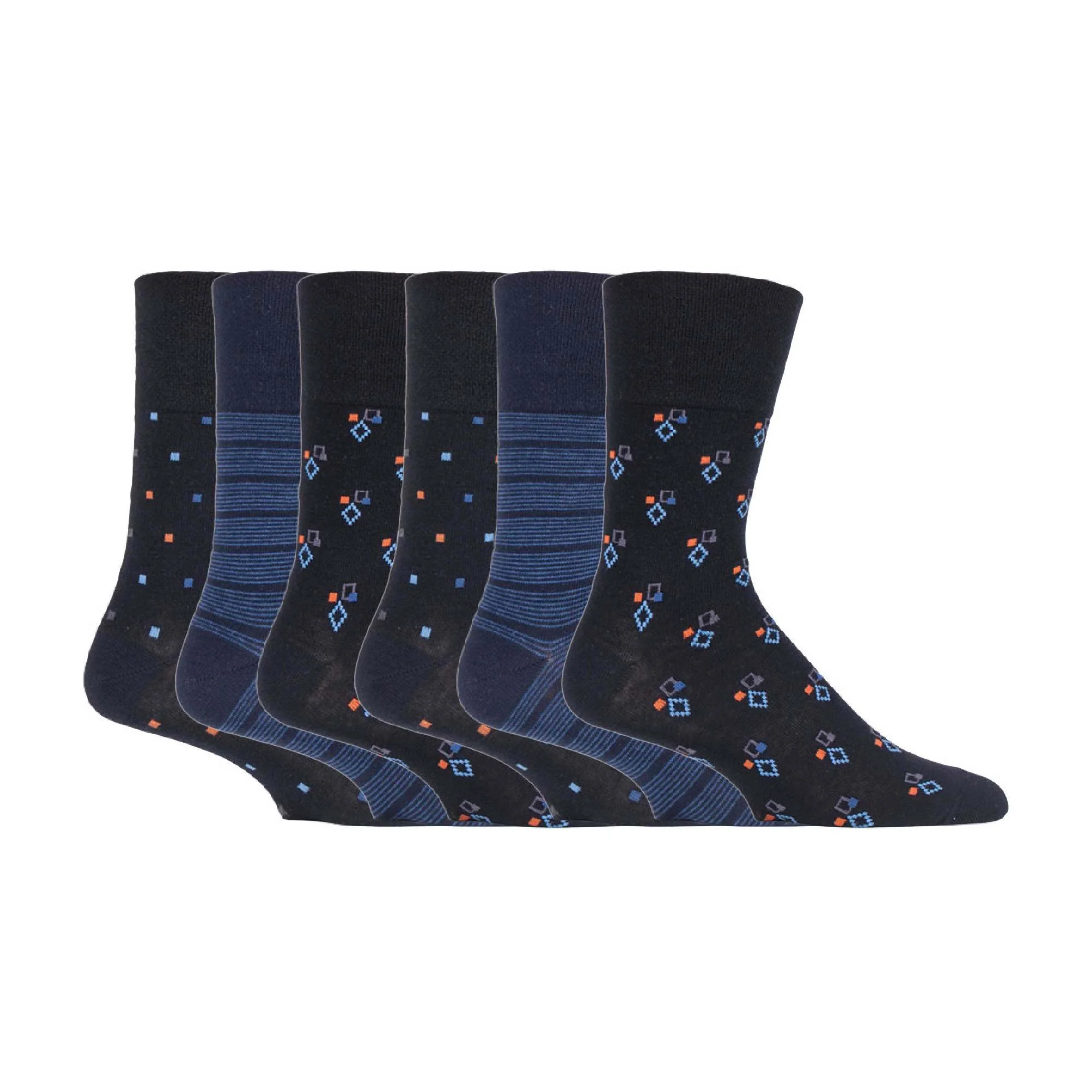 6 Pack Mens Non Elastic HoneyComb Cotton Socks - Image 77