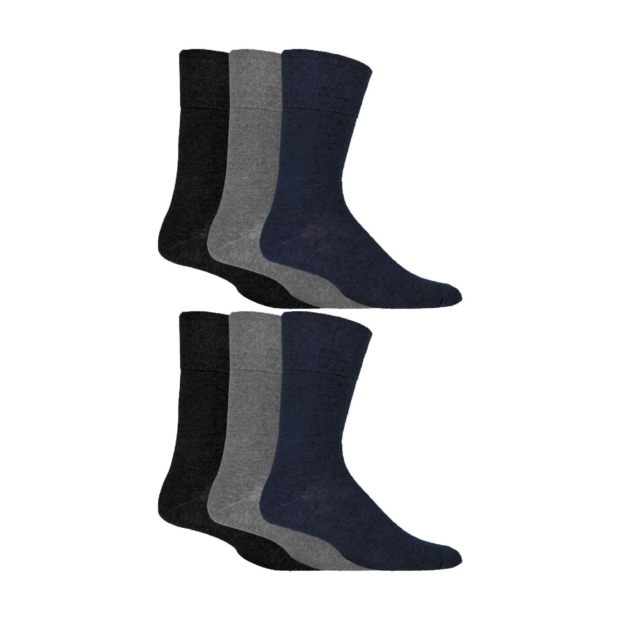 6 Pack Mens Non Elastic Soft Top Cotton Diabetic Socks - Image 5