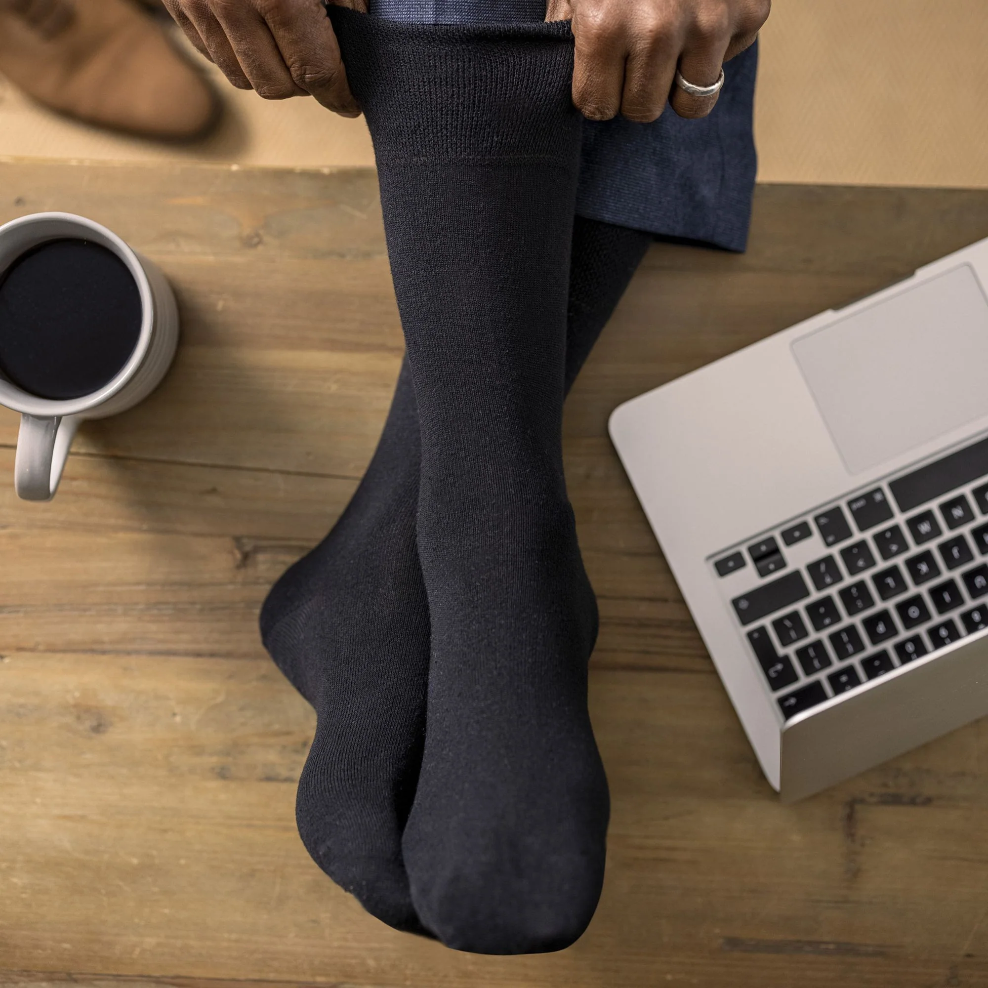 6 Pack Mens Non Elastic Soft Top Cotton Diabetic Socks - Image 7