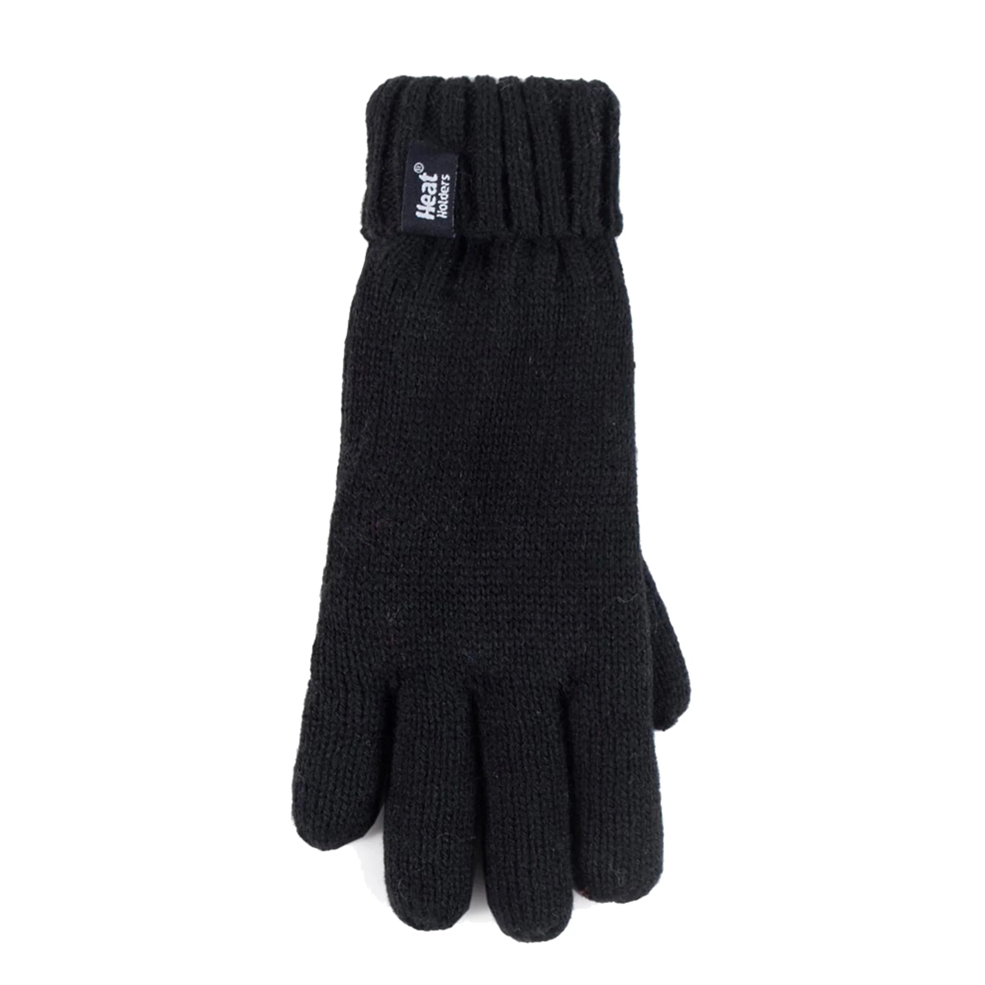 Children Winter Warm Fleece Lined Knit Turn Over Cuff Ribbed Hat & Gloves Set - Image 4