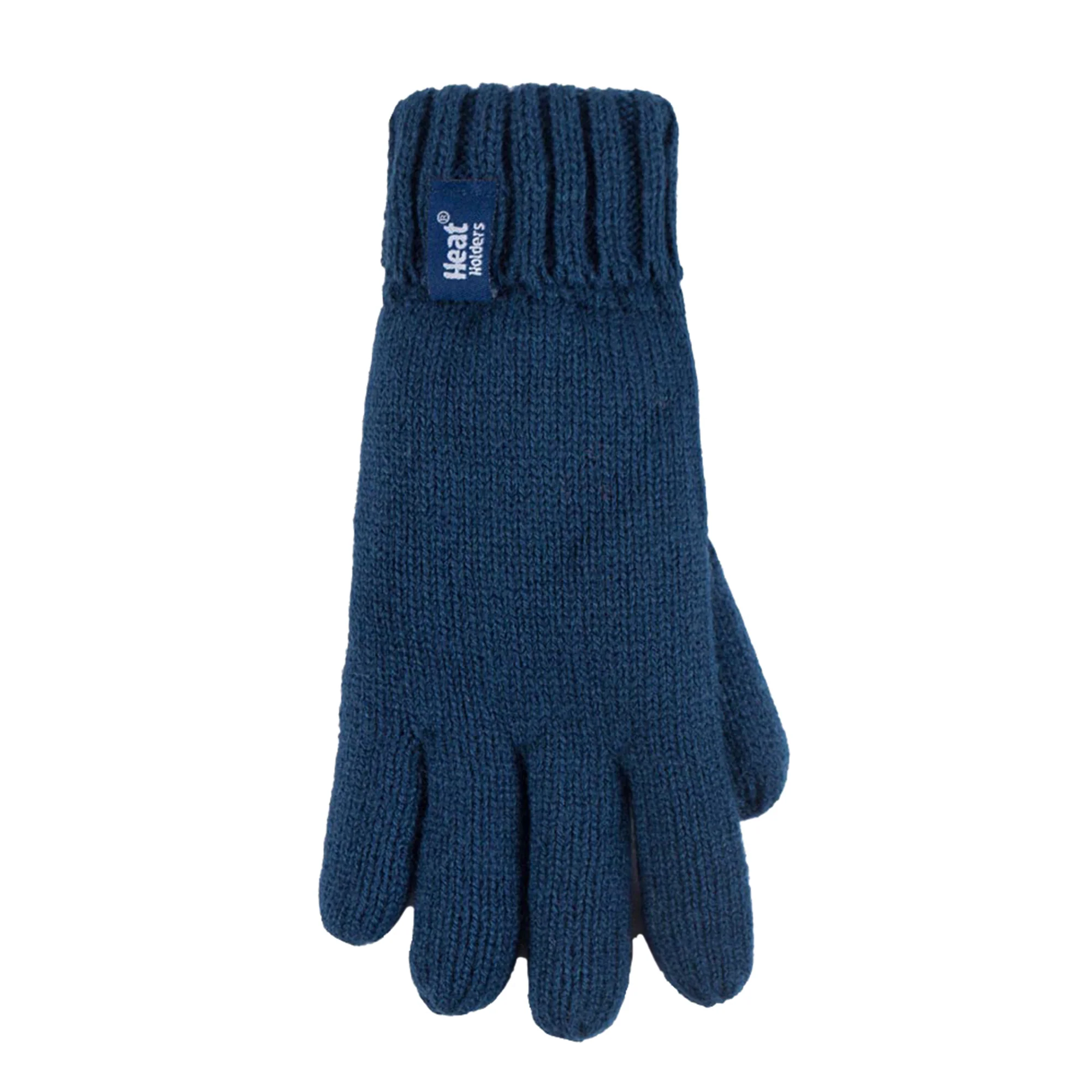 Children Winter Warm Fleece Lined Knit Turn Over Cuff Ribbed Hat & Gloves Set - Image 8