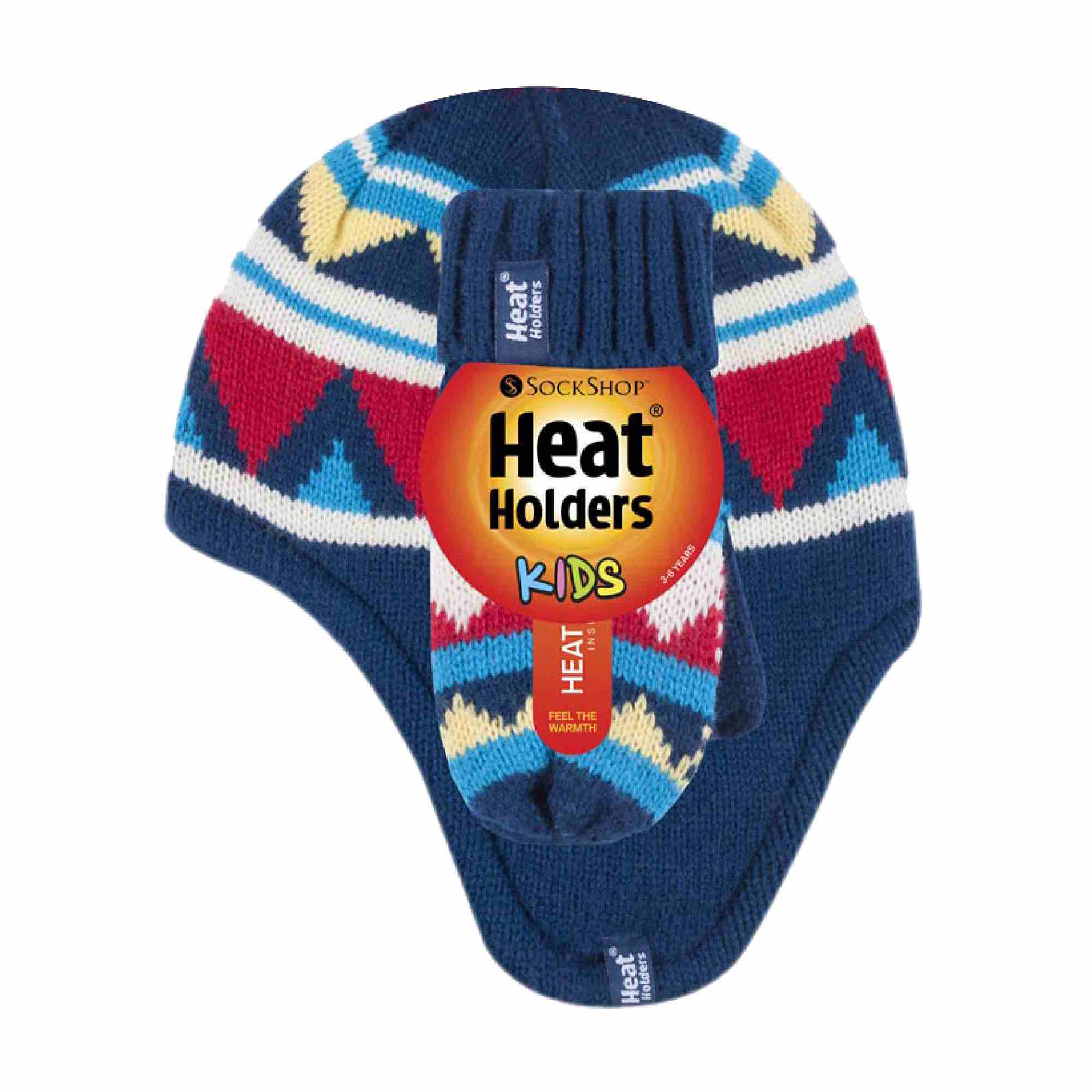 Childrens Winter Warm Fleece Lined Thermal Hat & Mittens Set with Ear Flaps - Image 6