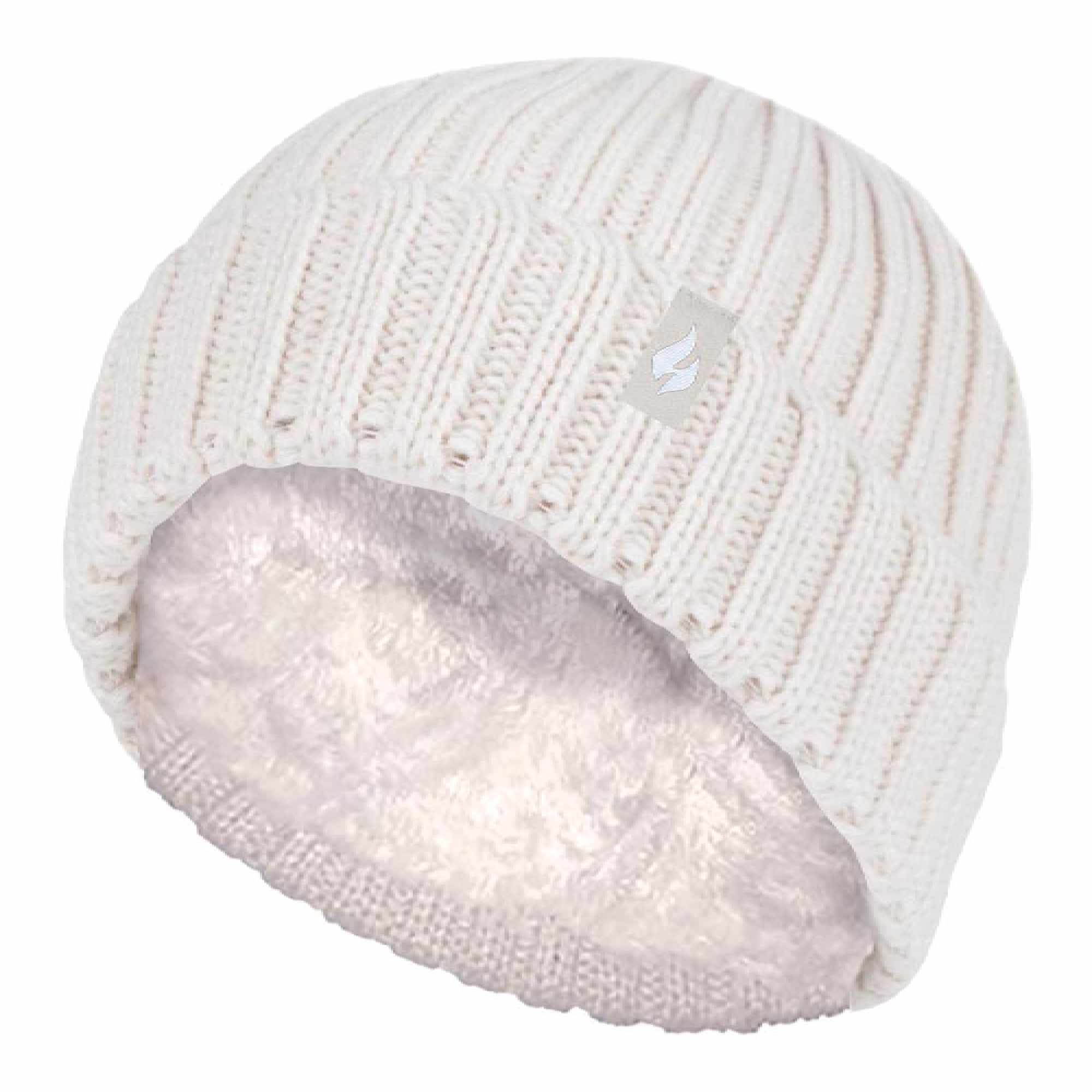 Girls Thick Chunky Ribbed Thermal Beanie Hat for Winter - Image 4