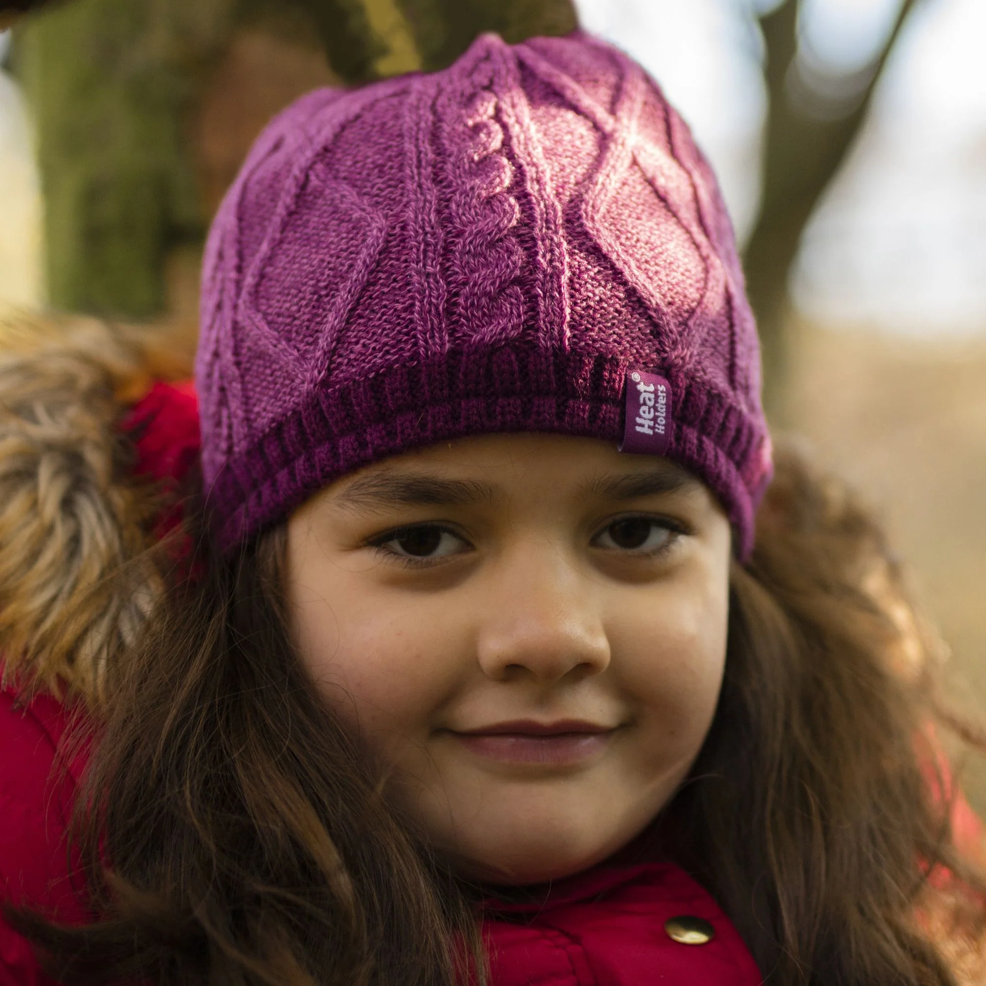 Kids Girls Cable Knitted Warm Fleece Lined Winter Hat & Gloves Set - Image 15