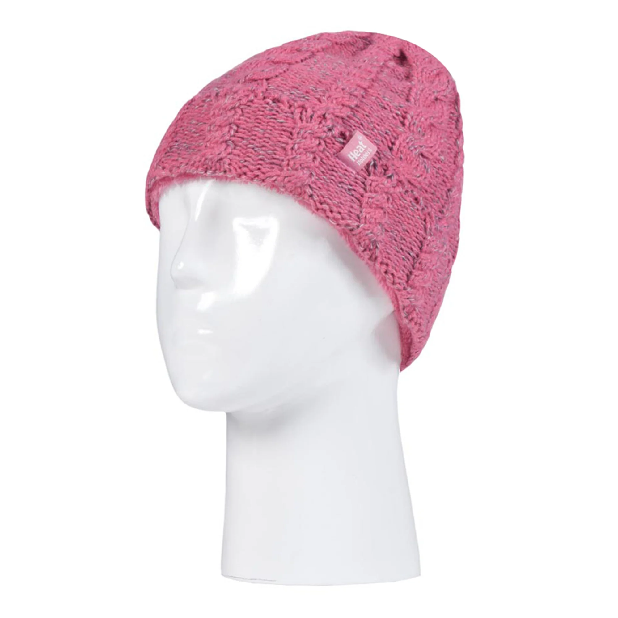 Kids Girls Cable Knitted Warm Fleece Lined Winter Hat & Gloves Set - Image 16