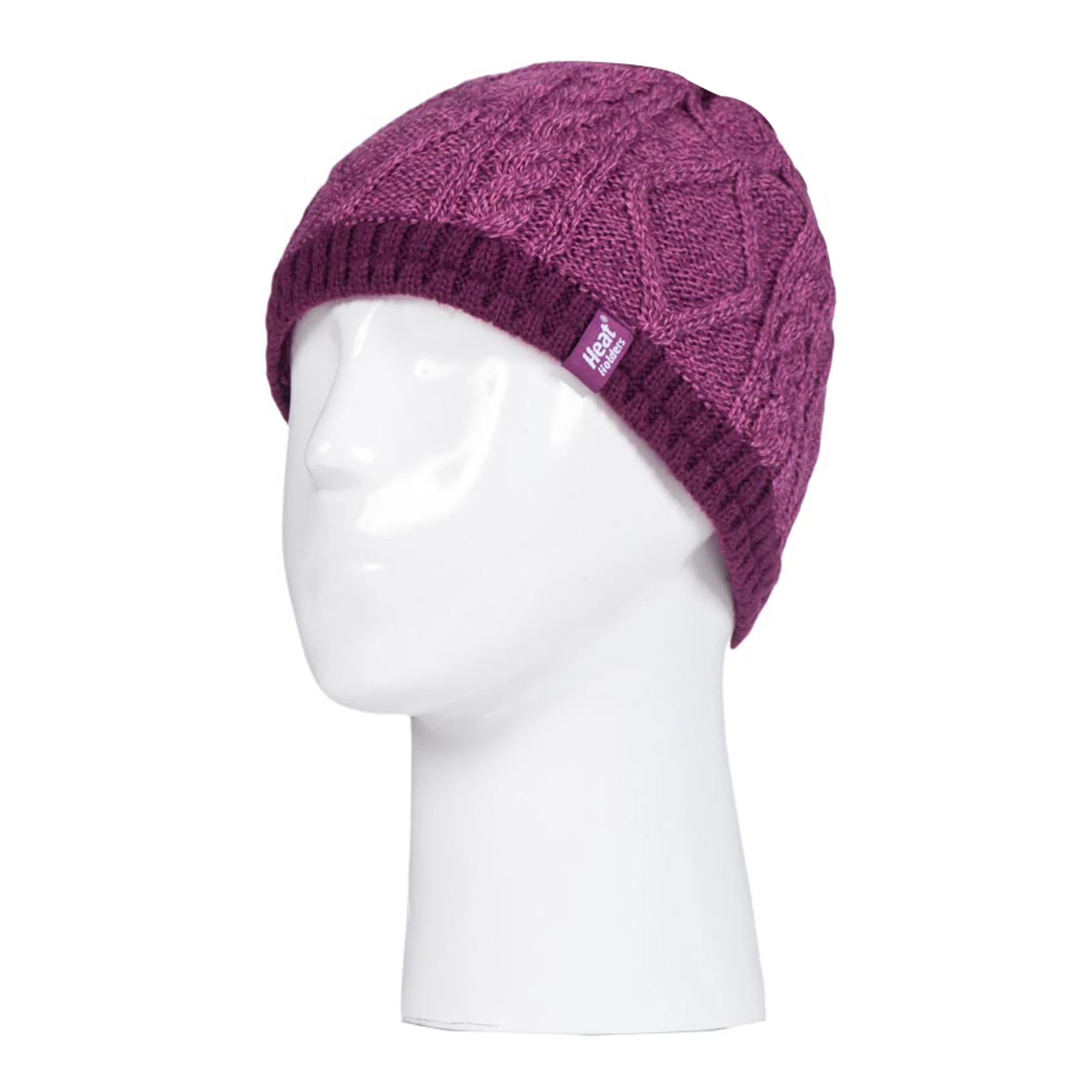 Kids Girls Cable Knitted Warm Fleece Lined Winter Hat & Gloves Set - Image 20