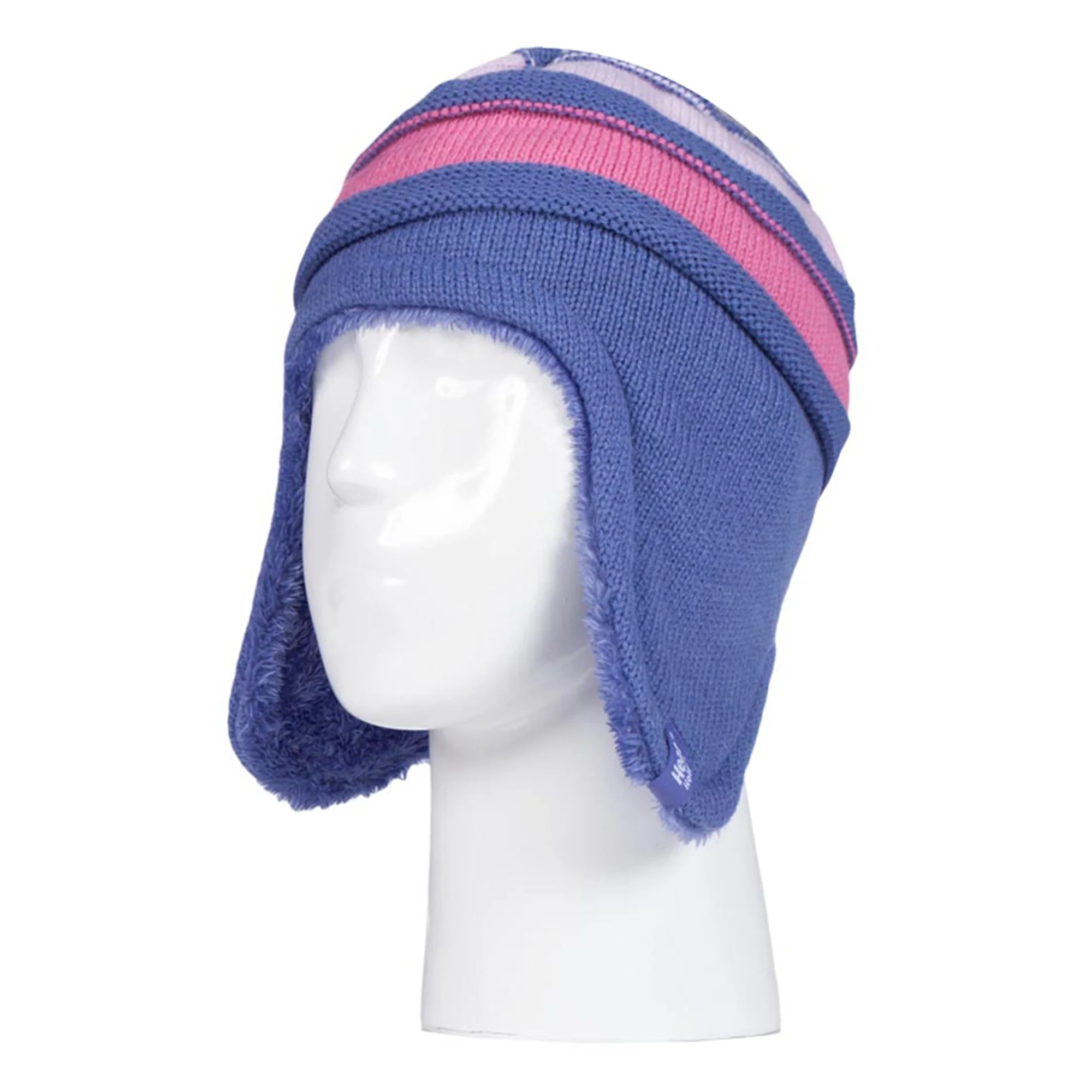 Kids Winter Warm Fleece Lined Thermal Beanie Hat & Mittens with Ear Flaps - Image 5