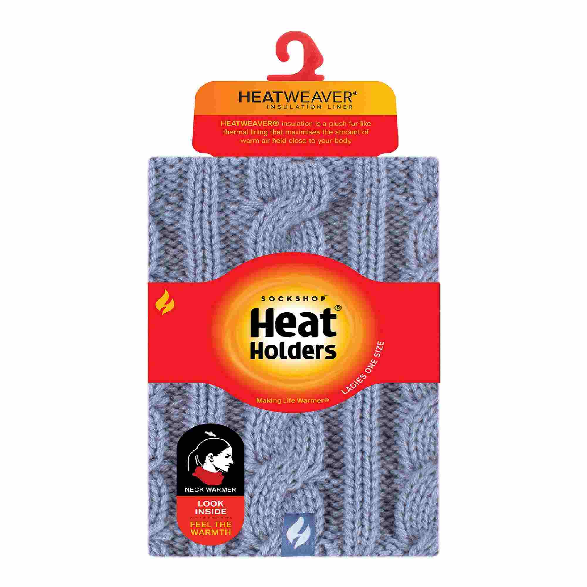 Ladies Cable Knit Winter Fleece Lined Thermal Neck Warmer - Image 18