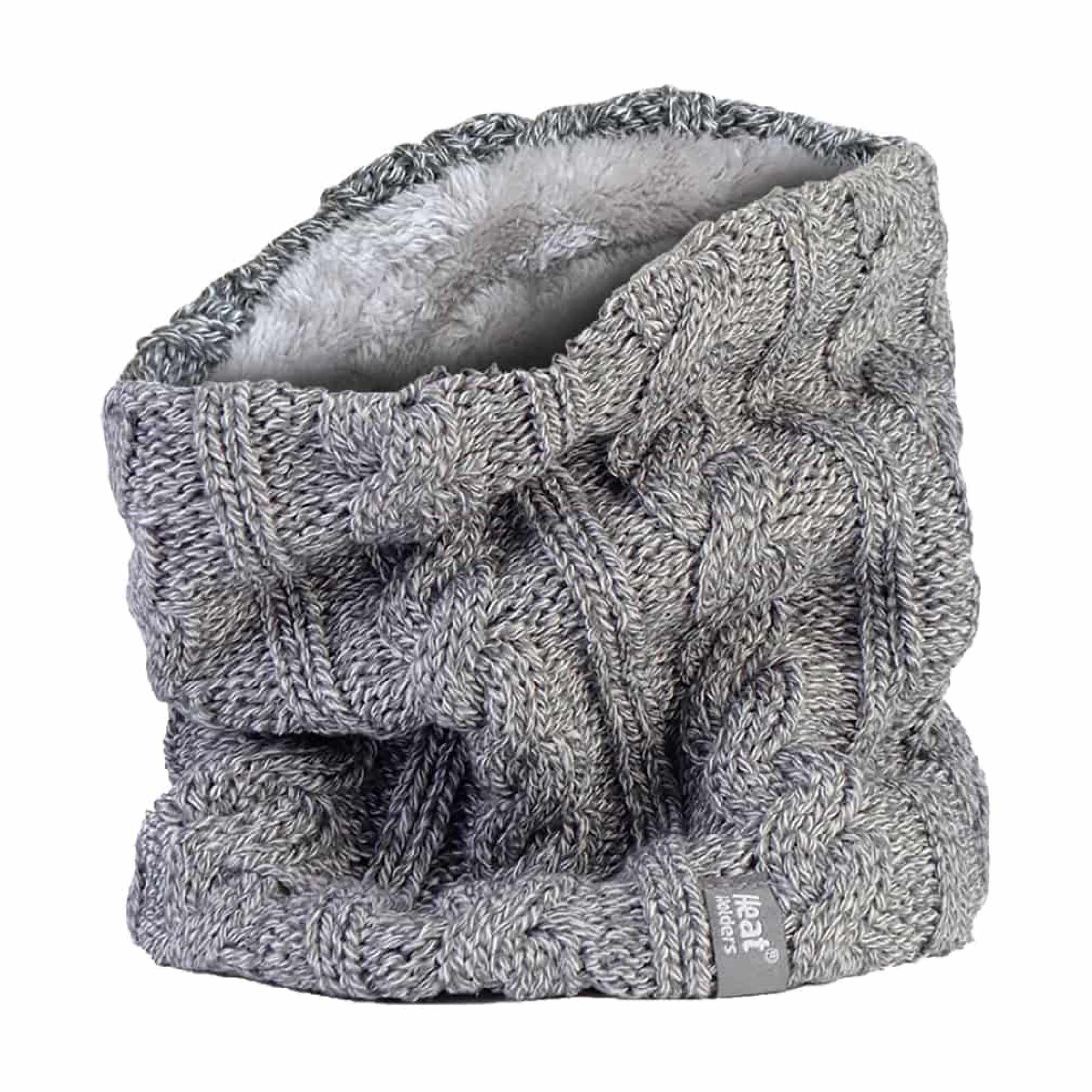 Ladies Cable Knit Winter Fleece Lined Thermal Neck Warmer - Image 29