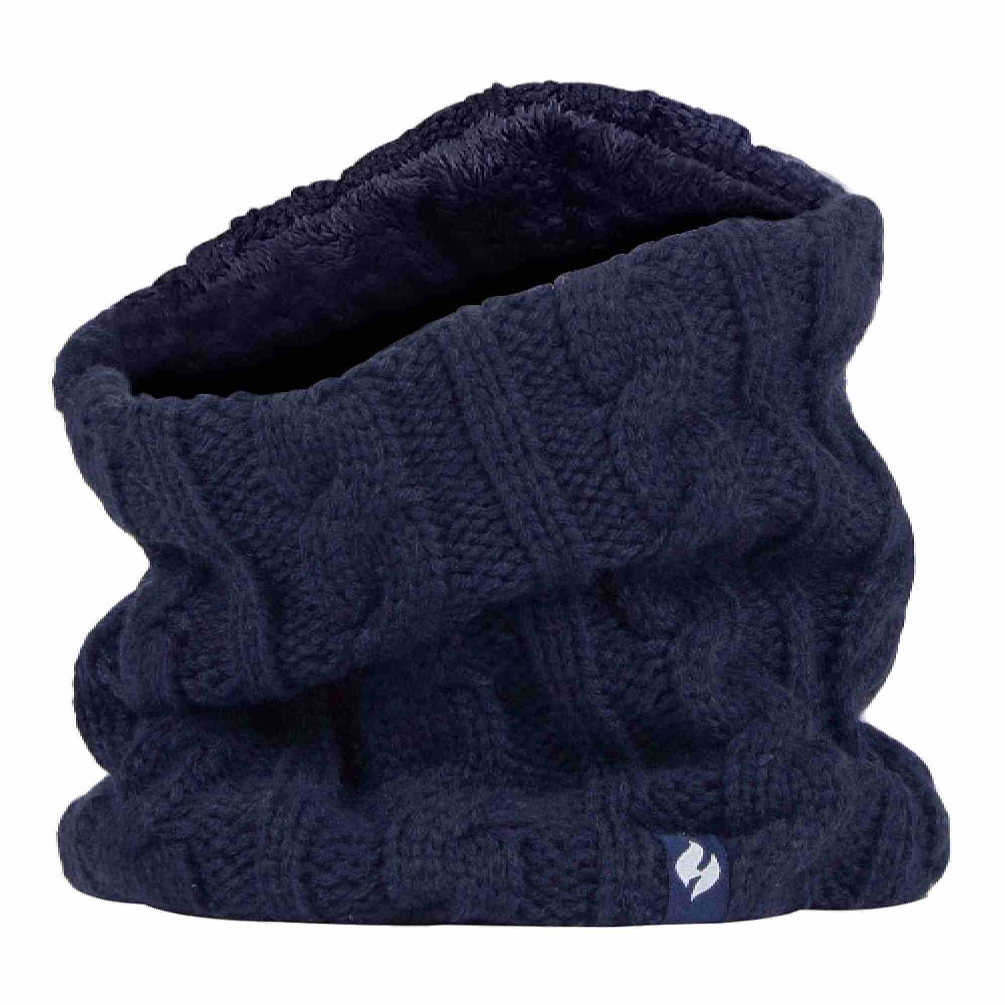 Ladies Cable Knit Winter Fleece Lined Thermal Neck Warmer - Image 33