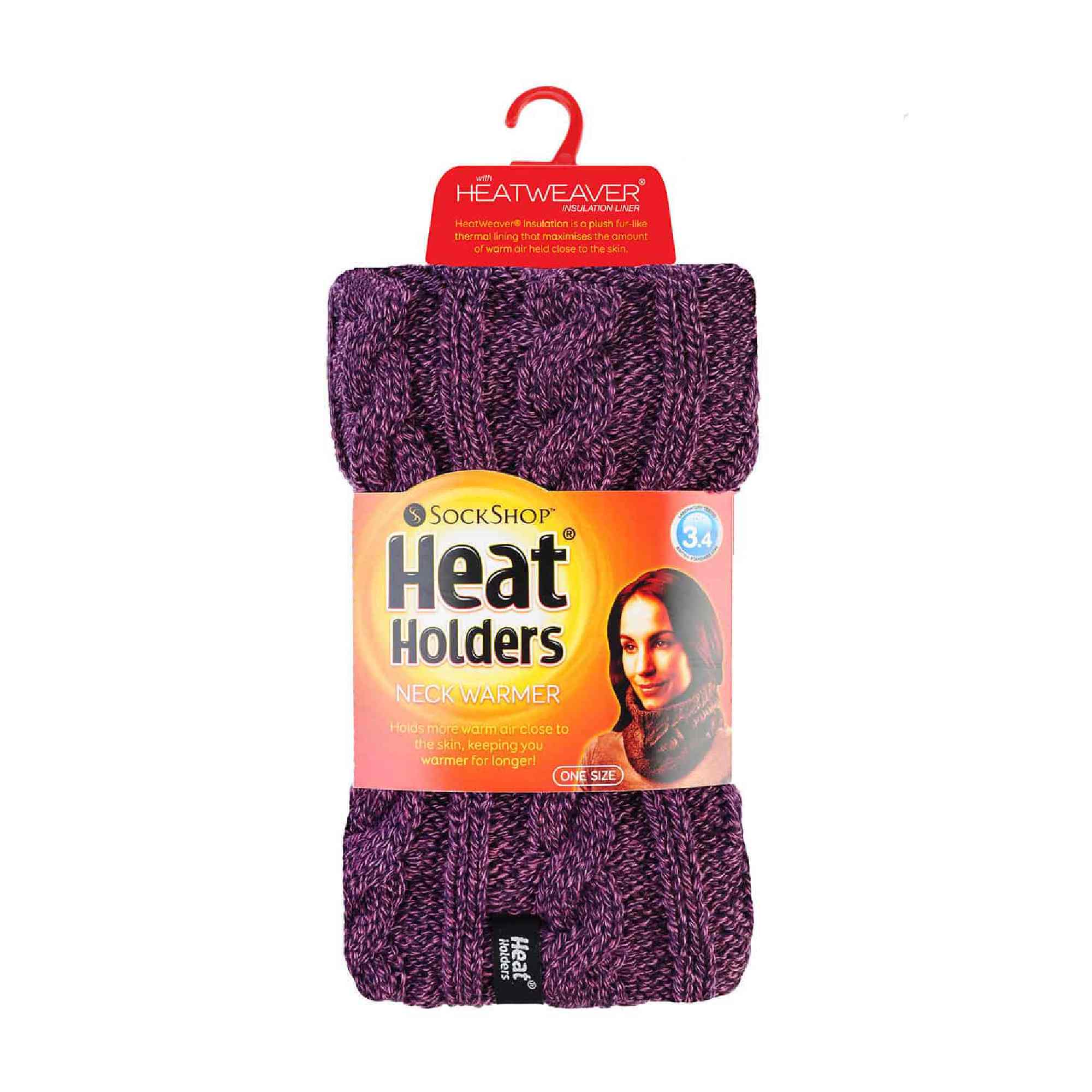 Ladies Cable Knit Winter Fleece Lined Thermal Neck Warmer - Image 38