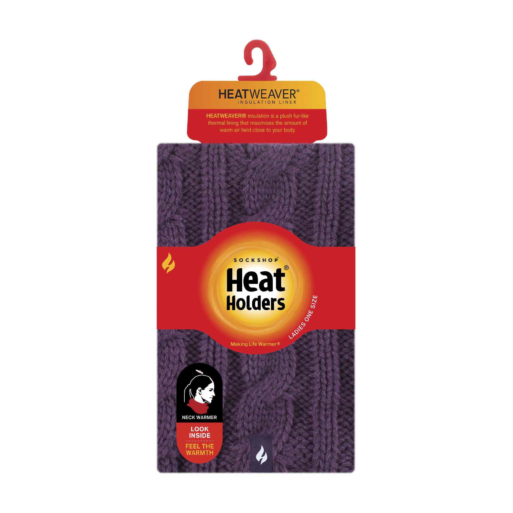 Ladies Cable Knit Winter Fleece Lined Thermal Neck Warmer - Image 46