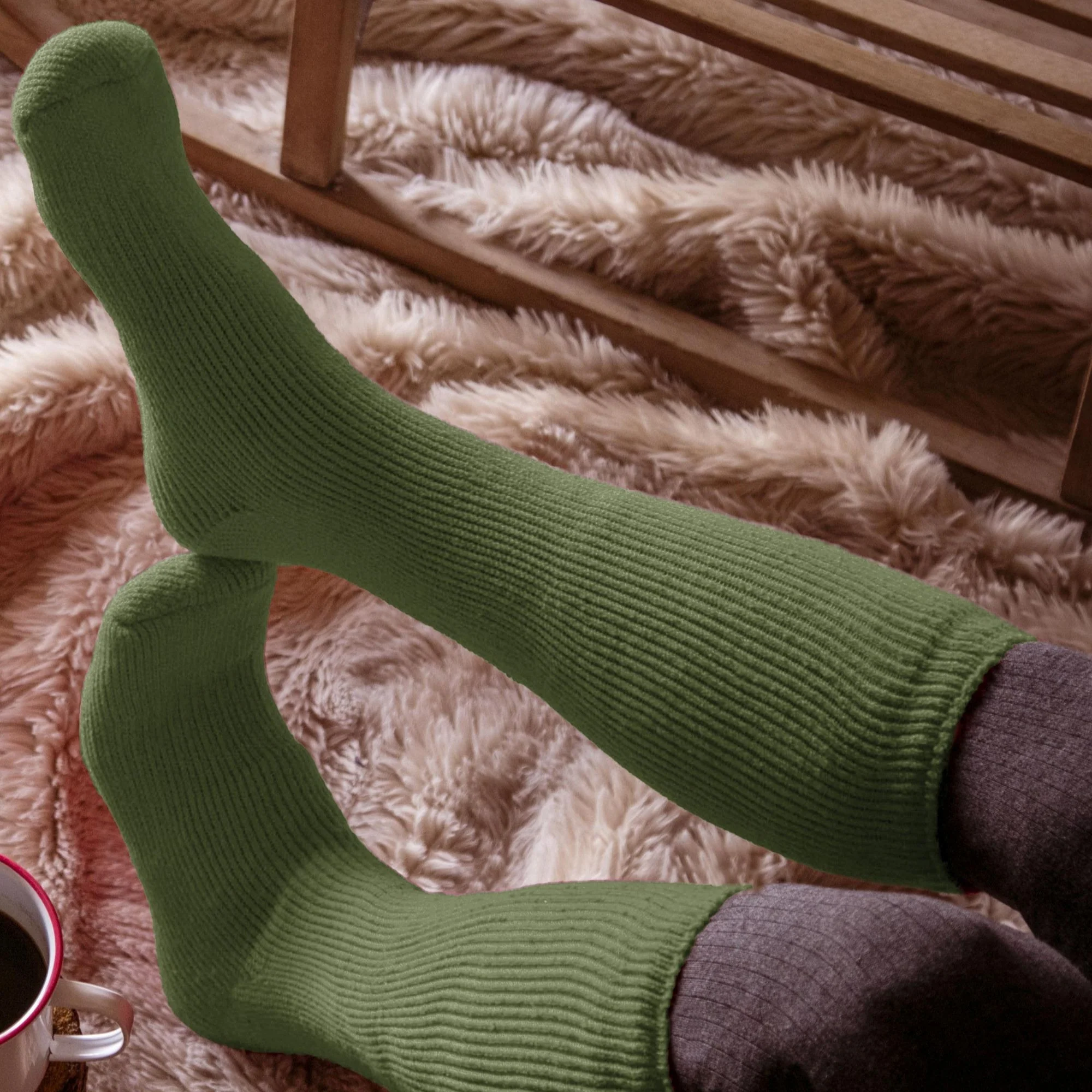 Ladies Extra Long Thick Winter Warm Knee High Thermal Socks - Image 40