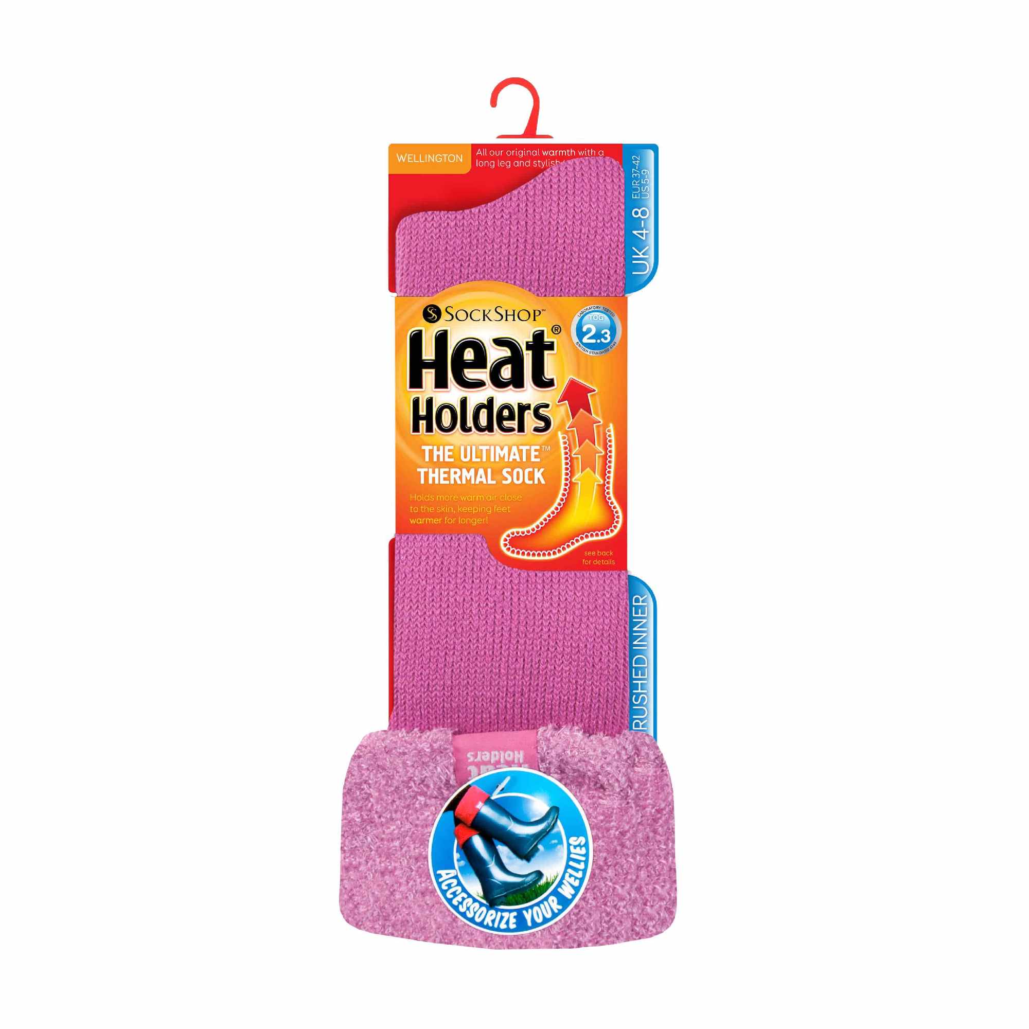 Ladies Thick Extra Long Knee High Thermal Wellington Boot Socks - Image 14