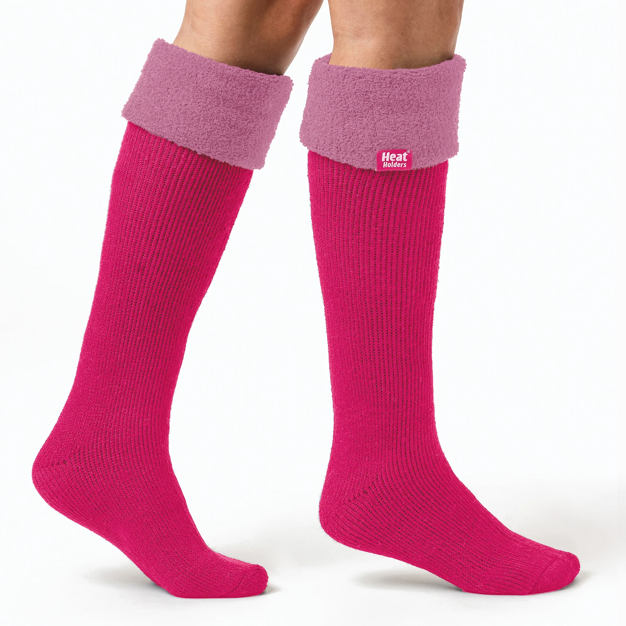 Ladies Thick Extra Long Knee High Thermal Wellington Boot Socks - Image 16