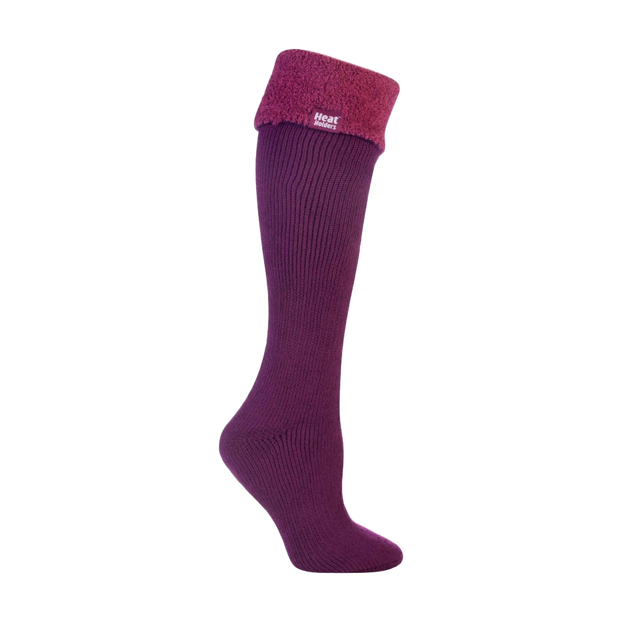 Ladies Thick Extra Long Knee High Thermal Wellington Boot Socks - Image 5