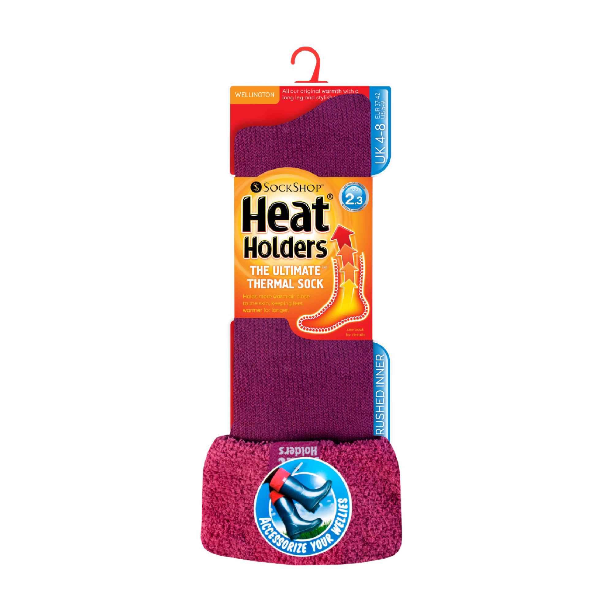 Ladies Thick Extra Long Knee High Thermal Wellington Boot Socks - Image 6