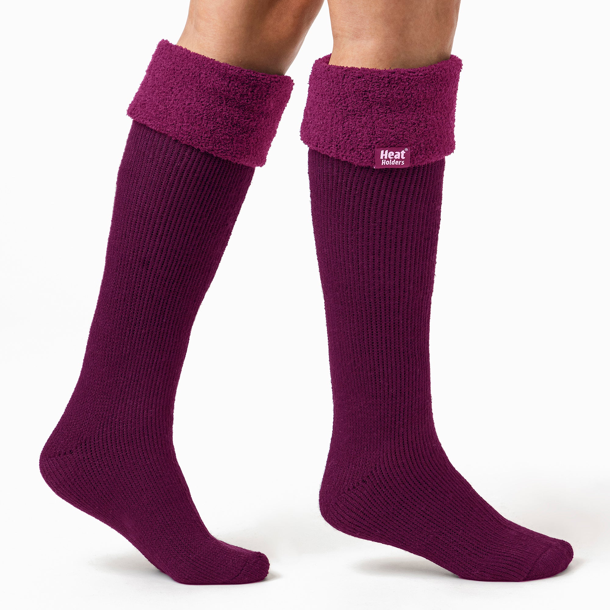 Ladies Thick Extra Long Knee High Thermal Wellington Boot Socks - Image 8